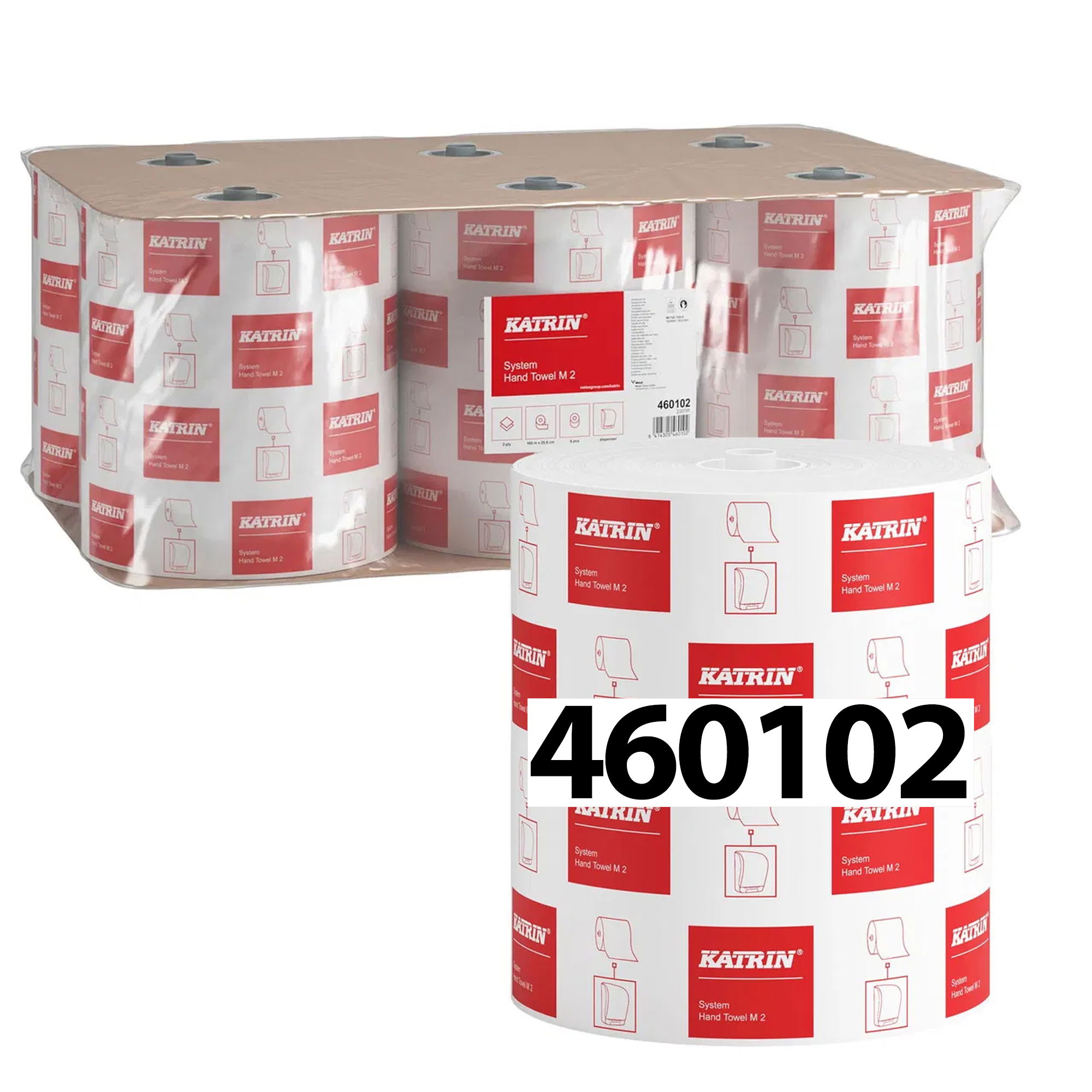 Papierhandtuchrollen | 160 m | 2-lagig | Zellstoff | Katrin System M2