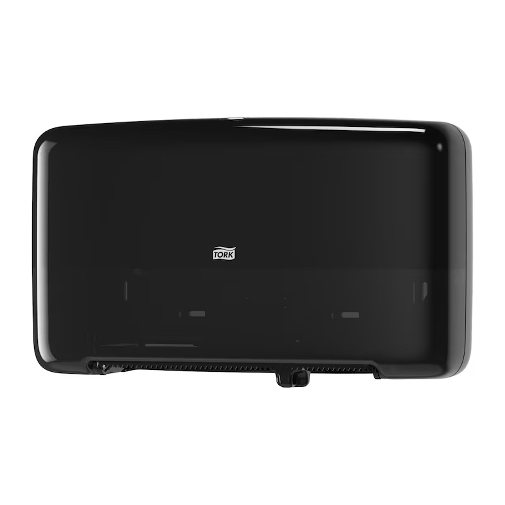 TORK Mini Jumbo Doppelrollen Toilettenpapierspender, Handtrockner, schwarz, wandmontiert, Tork, Kunststoff