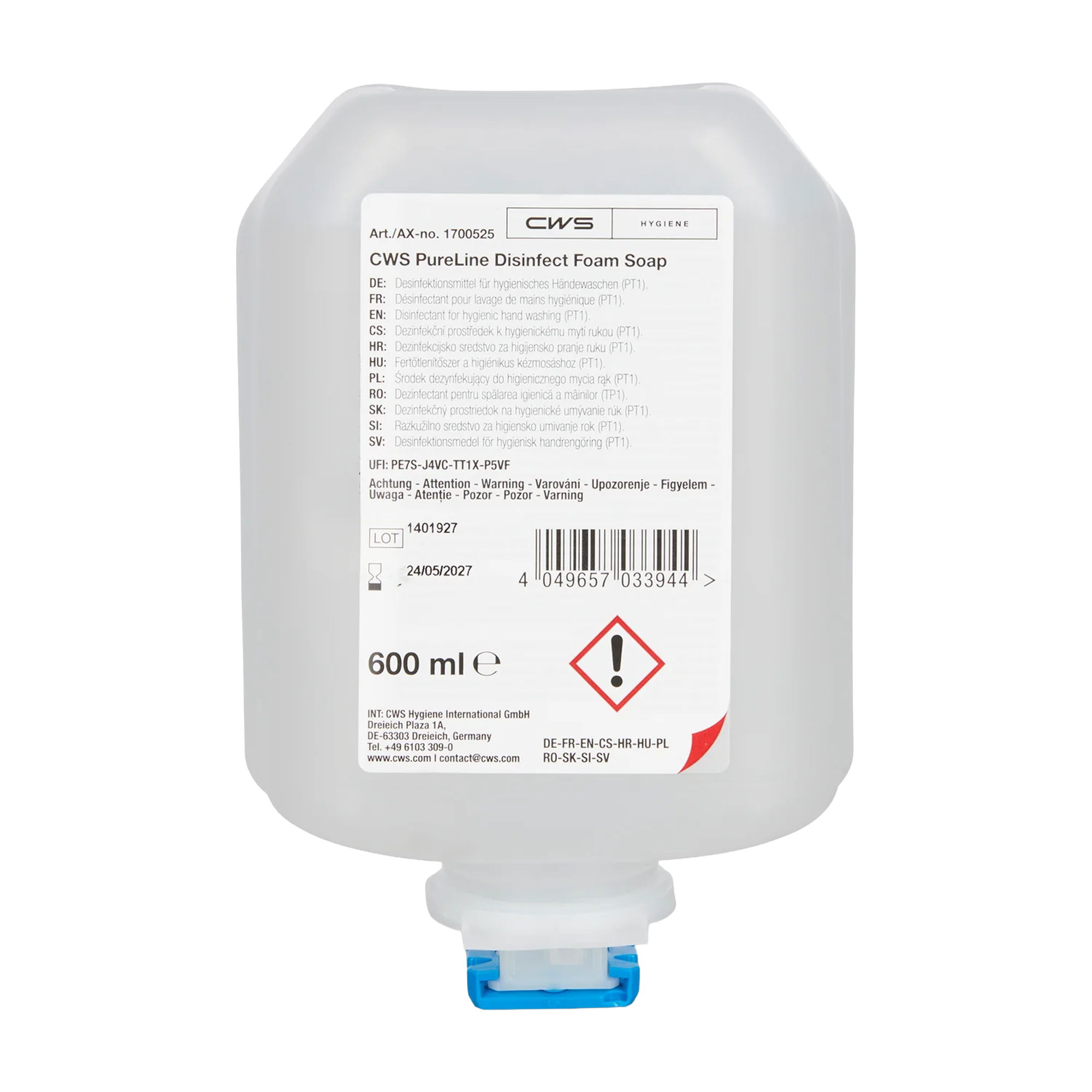 Desinfektionsseife | 600 ml | CWS PureLine Disinfect Foam