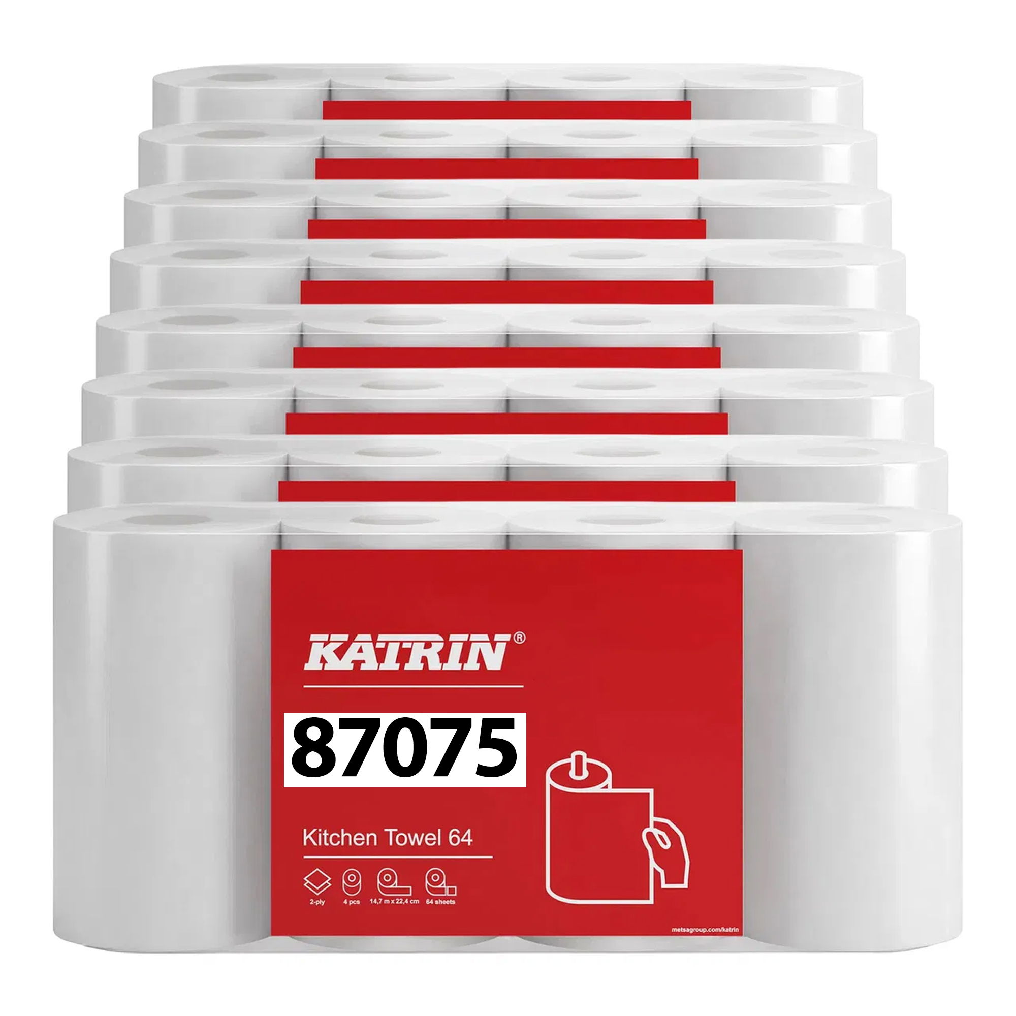 Haushaltspapier | 2-lagig | Zellstoff | 64 Blatt | Katrin