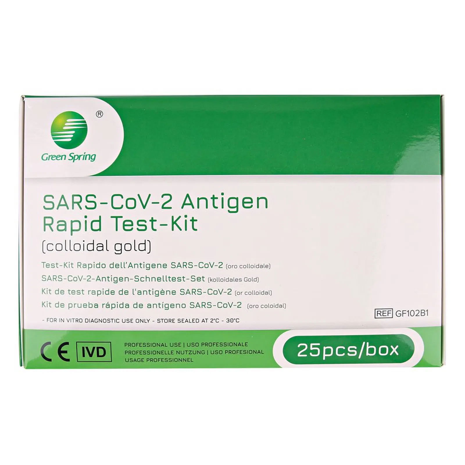 Corona 4-1 Schnelltest Green Spring SARS-CoV-2 Antigen 25 Stück
