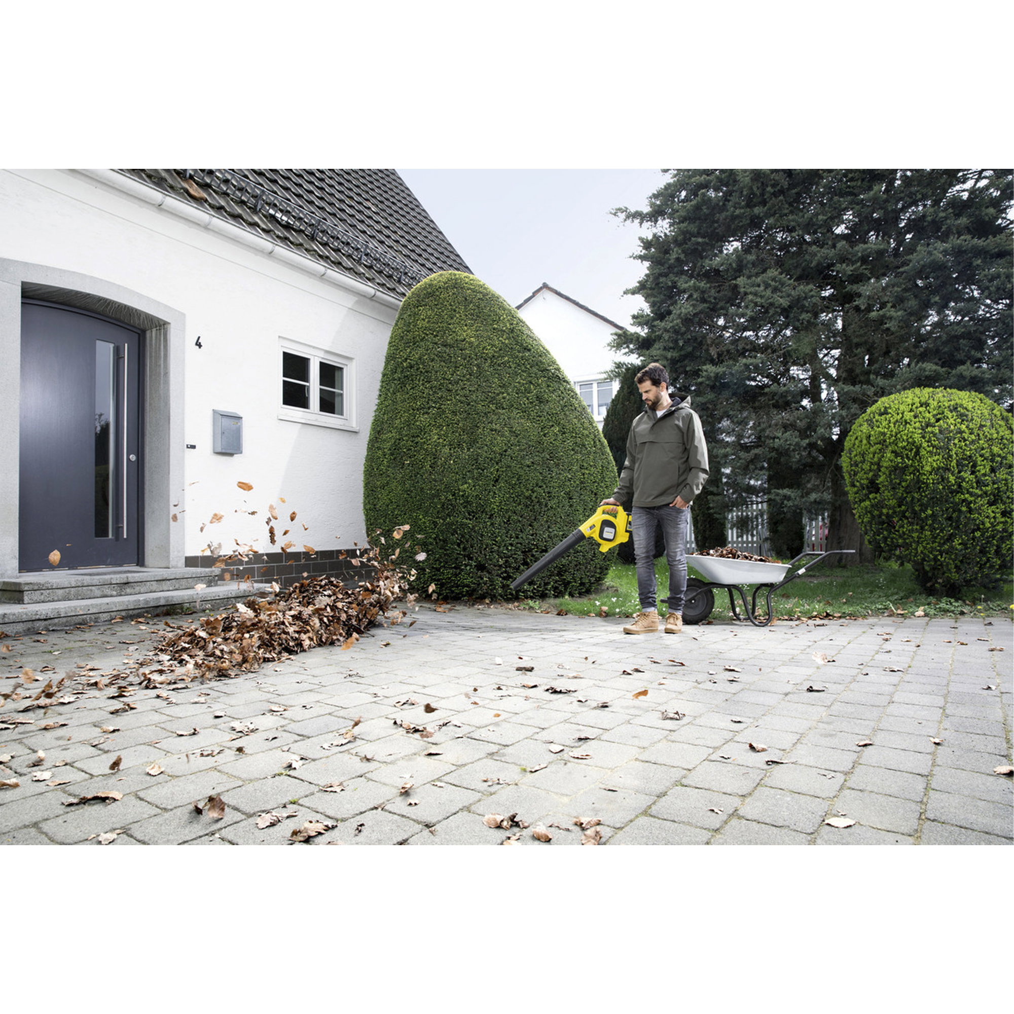 Gartenarbeit, Laubbläser, Laub, Häuslicher Garten, Werkzeug