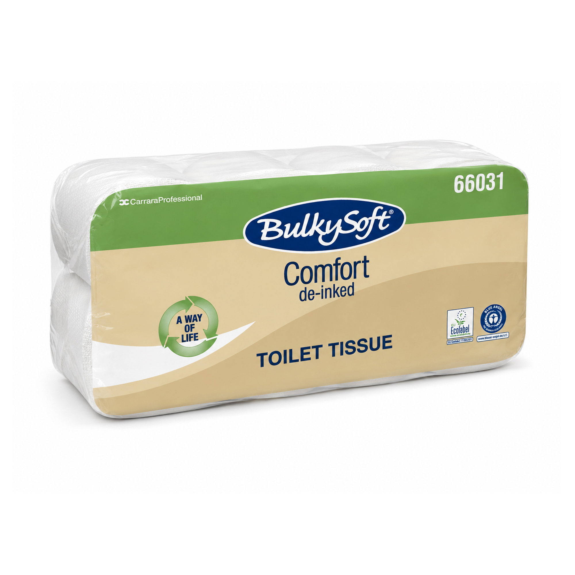 Toilettenpapier | 3-lagig | Recycling | 250 Blatt | BulkySoft 66031 Comfort