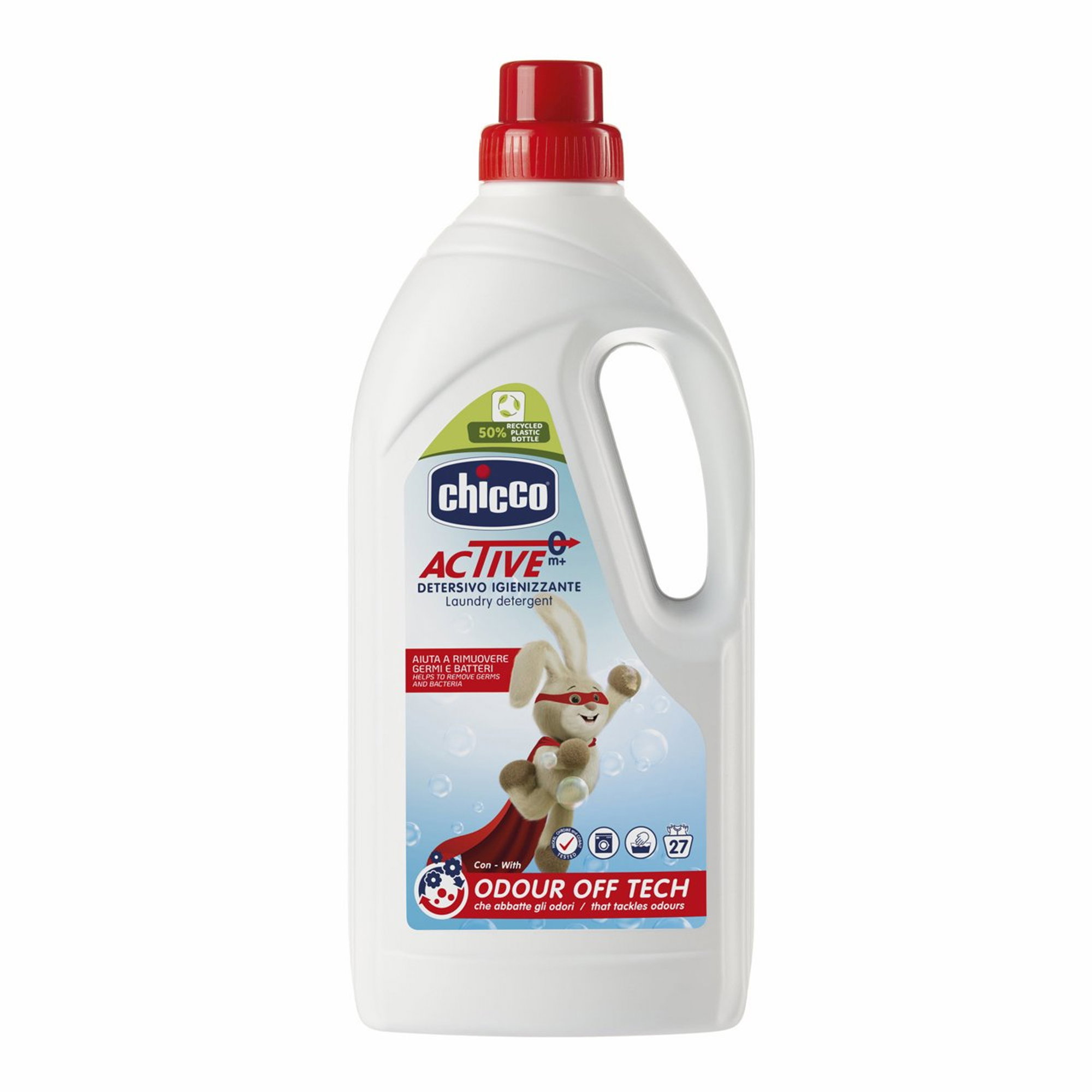 detergent, laundry, Chicco, odour off tech, white bottle