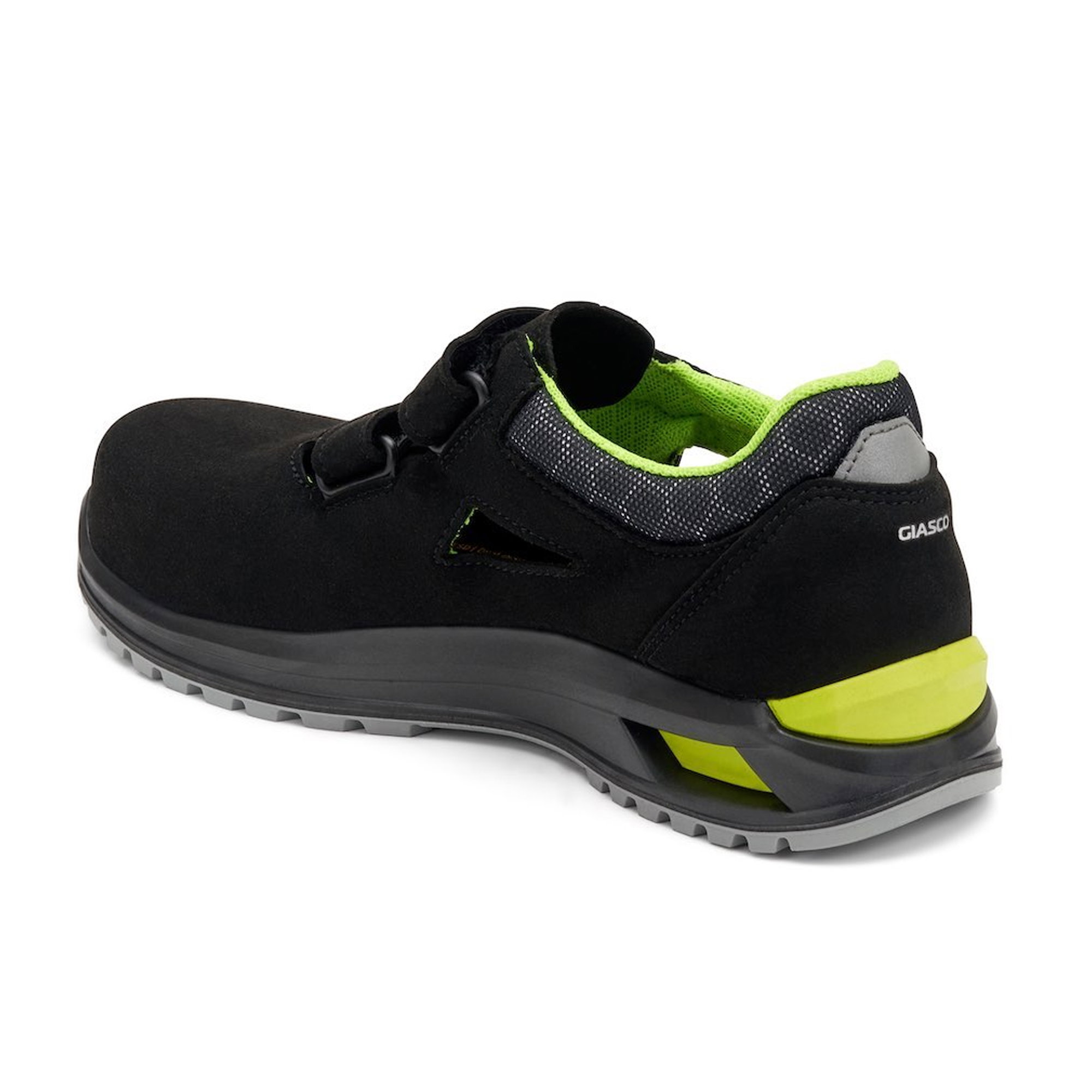 Sneaker, Schuh in Schwarz, Neongrüne Akzente, Runde Sohle, Weiches Innenfutter
