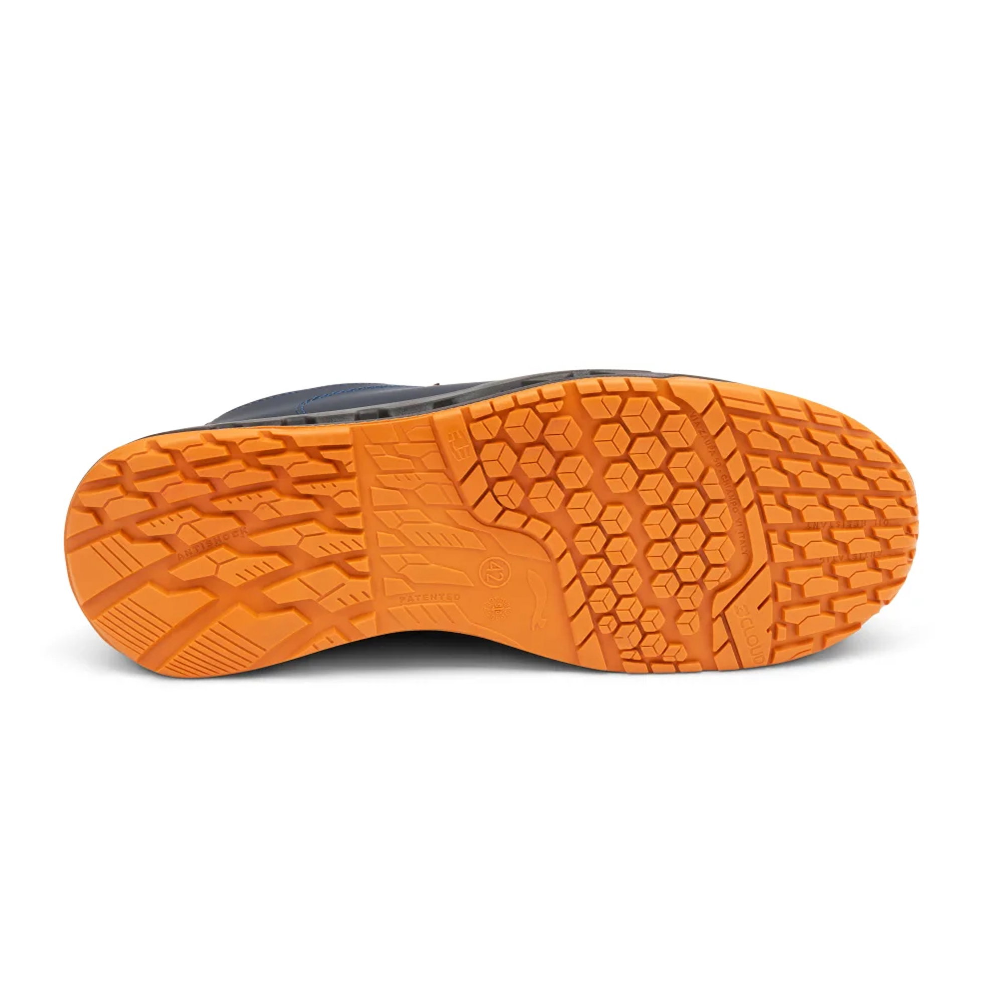 outsole, orange, rugged, Schuhsohle, Orangfarbene Sohle