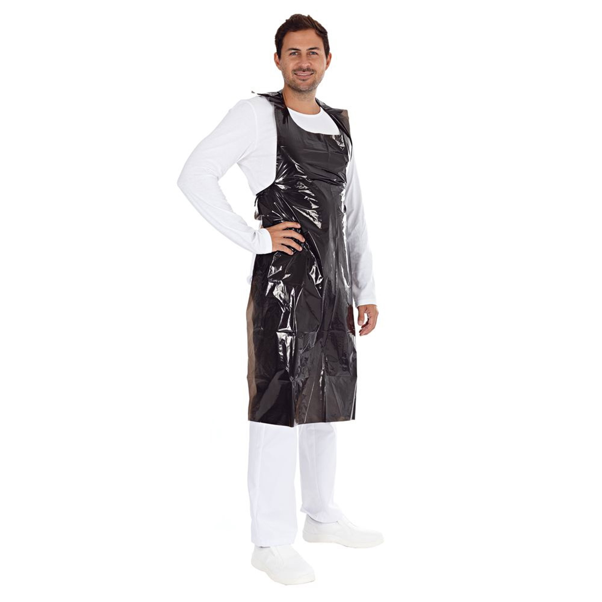 Tabliers jetables | en rouleau | 35 my | Noir | LDPE