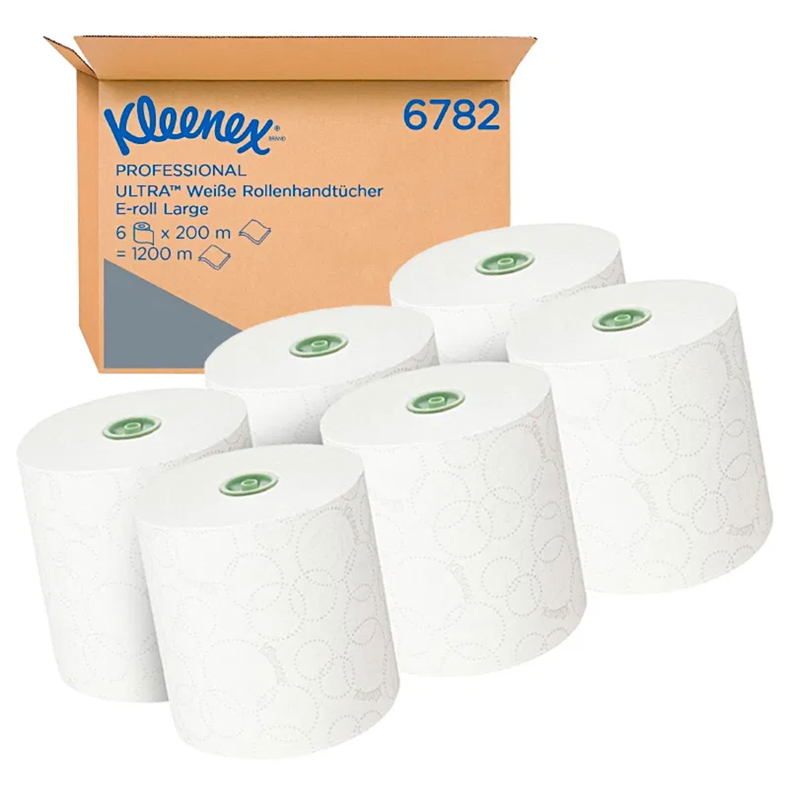 Rouleaux d’essuie-mains Kleenex Ultra 6782 2 plis blancs en cellulose 200 m