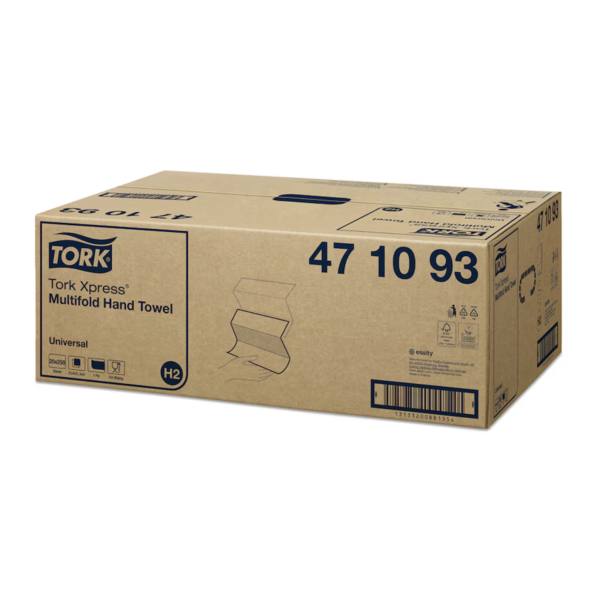 Papierhandtücher Z-Falz | 1-lagig | Recycling | Tork 471093 H2
