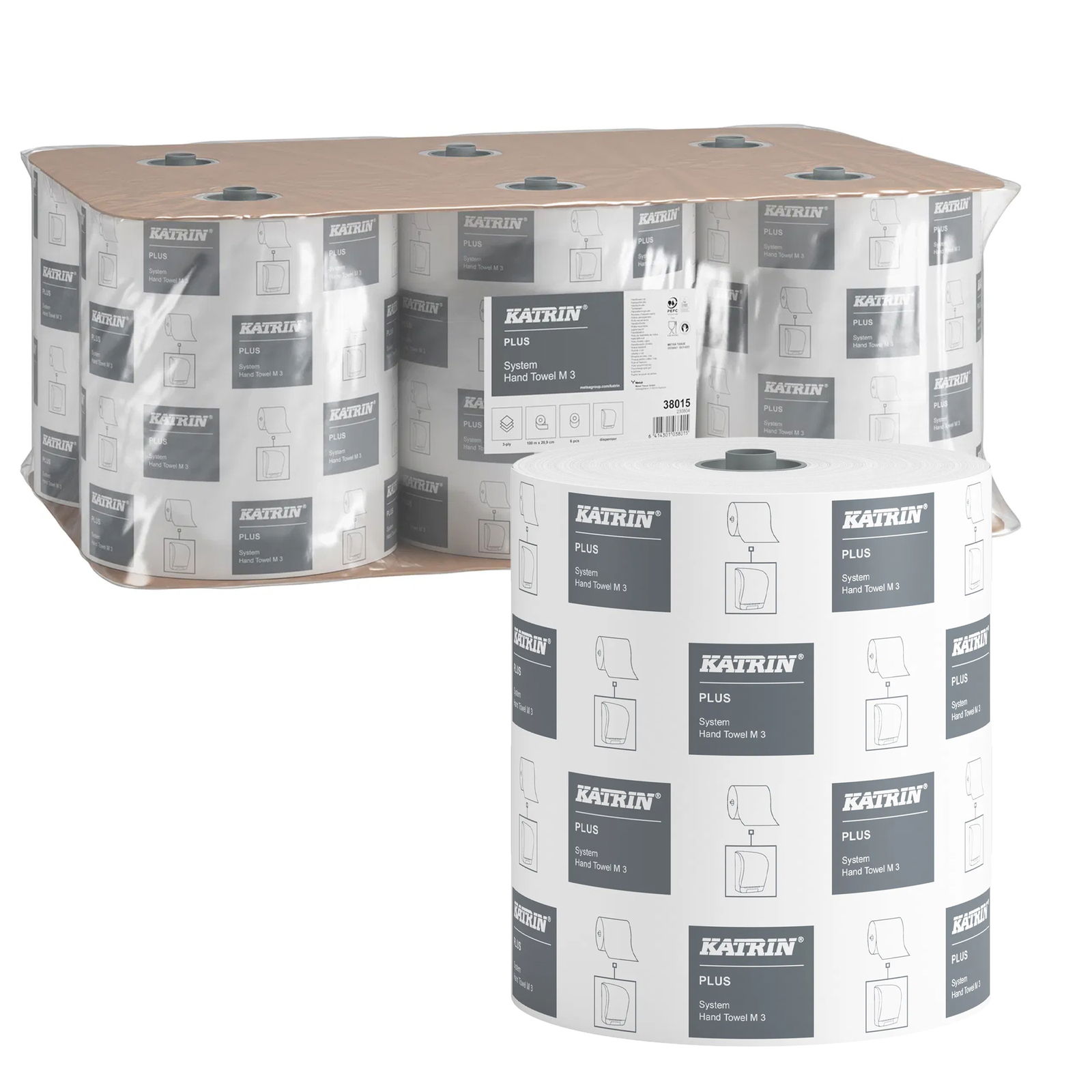 Rotolo asciugamani Katrin 38015 Plus System M 3 veli