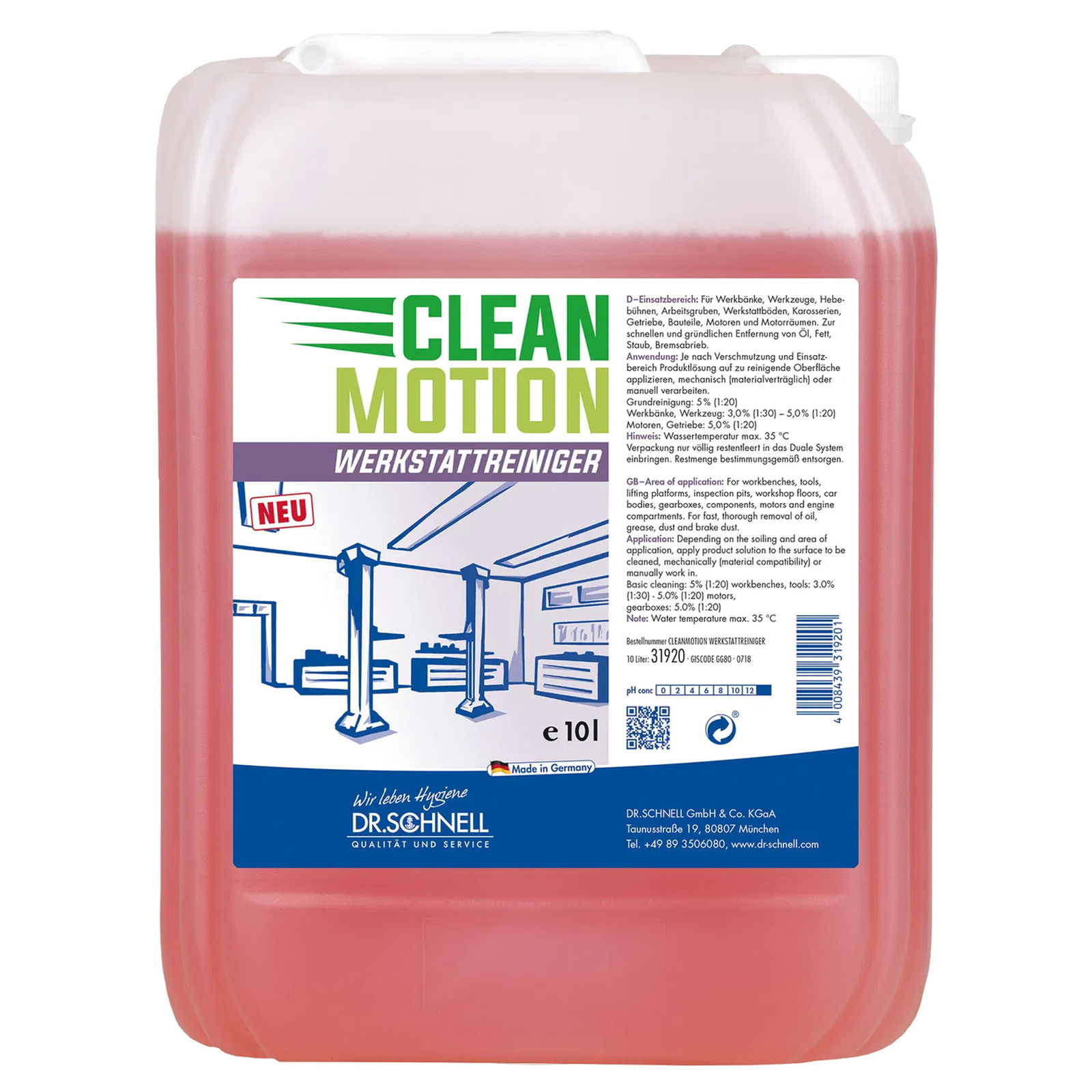 DR. SCHNELL Cleanmotion Detergente per officina 10 litri