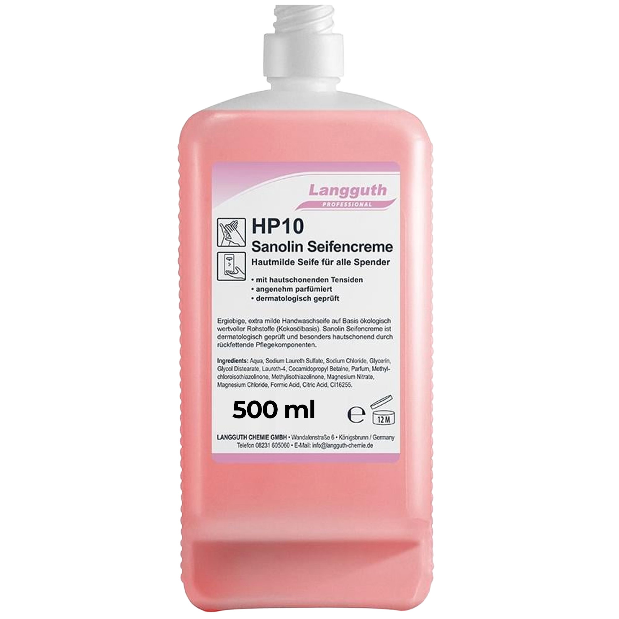 Seife, Sanolin, Pflegeseife, 500 ml, Hautsanfte Seife