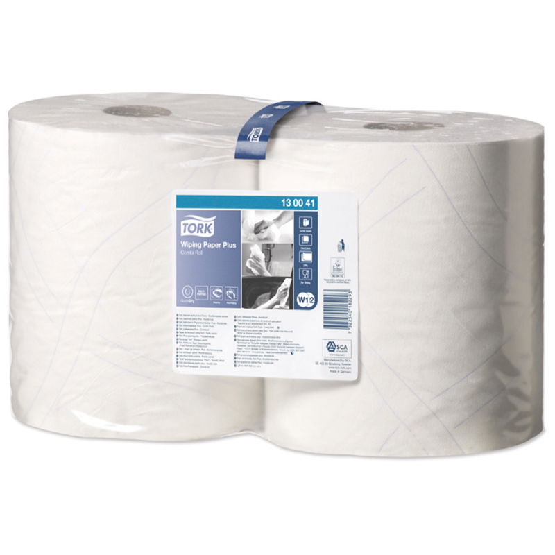 TORK Maxi Reinigungsrolle Hybrid 2-lagig