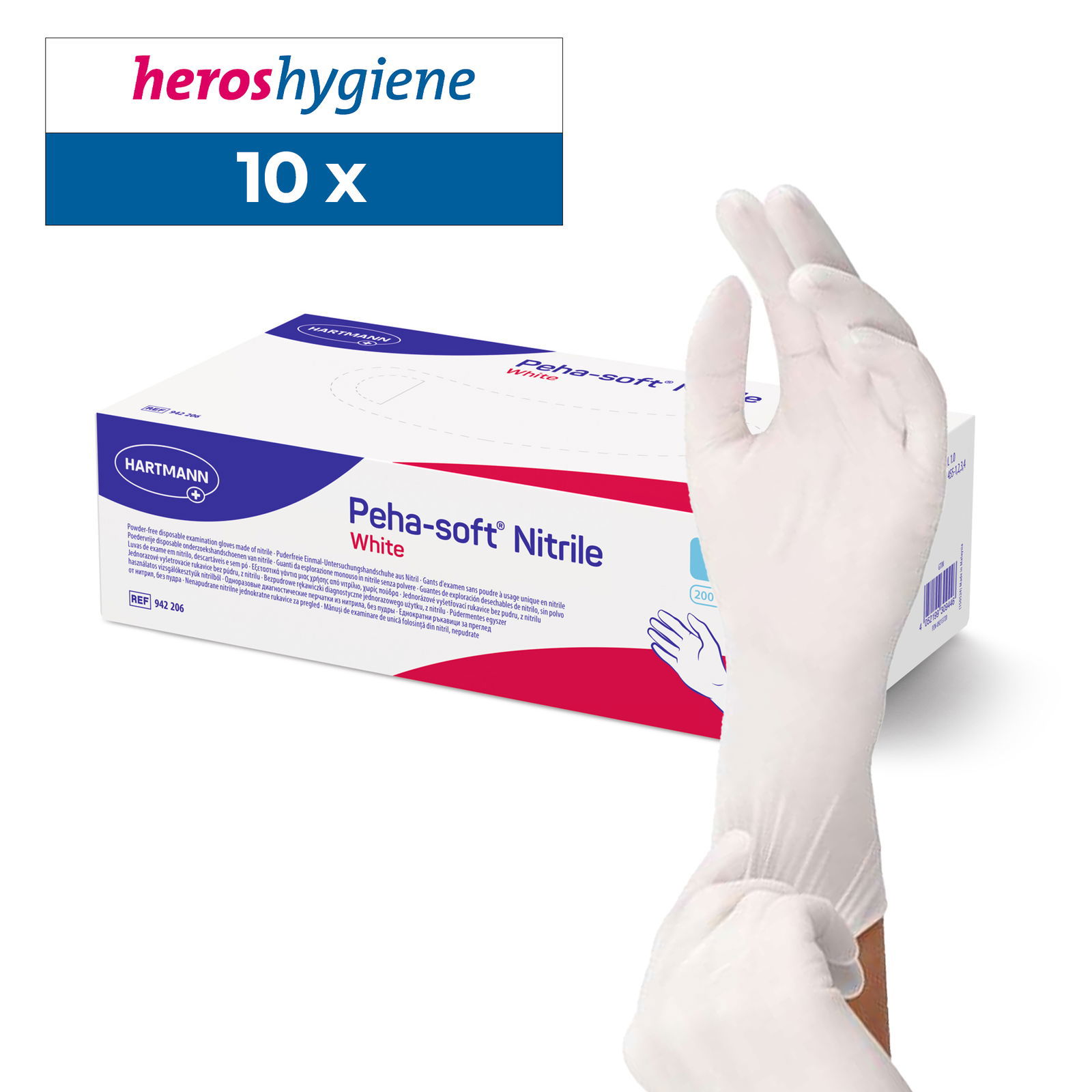 Hartmann Peha-soft Einweghandschuhe Nitril weiss