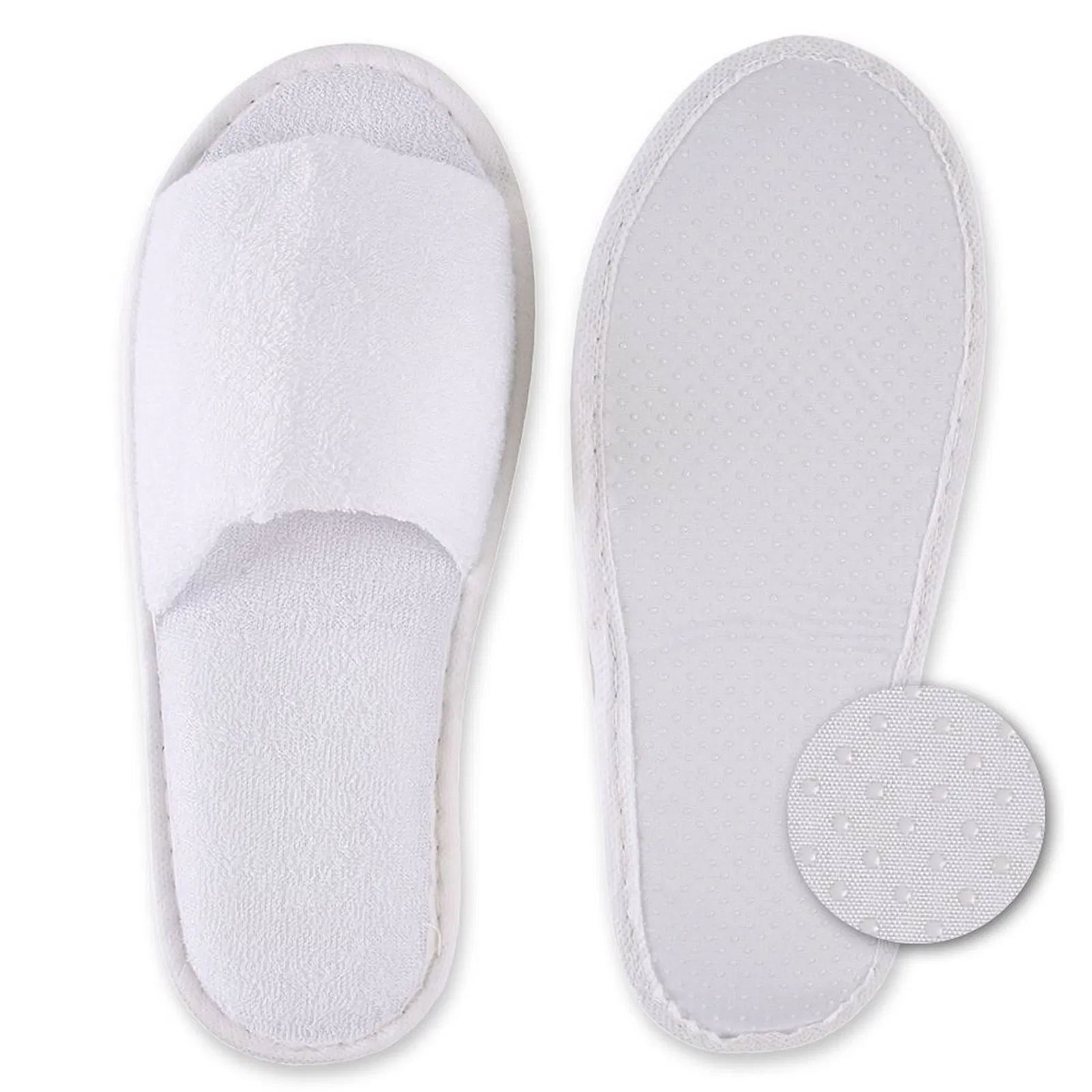 Ciabatte da hotel in cotone bianche aperte 29 cm