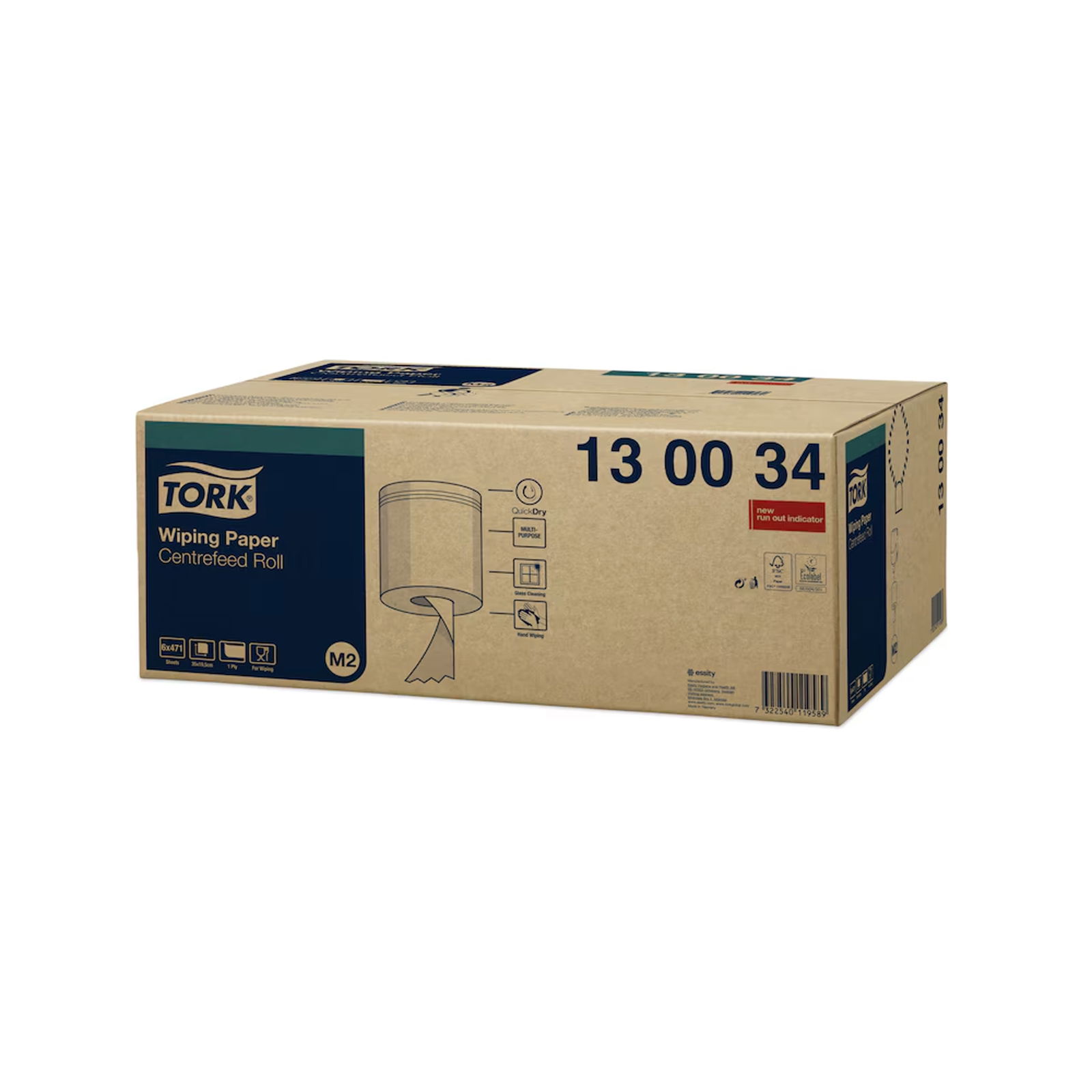 Tork 130034 Reinigungsrollen M2 Mehrzweck 1-lagig Paket