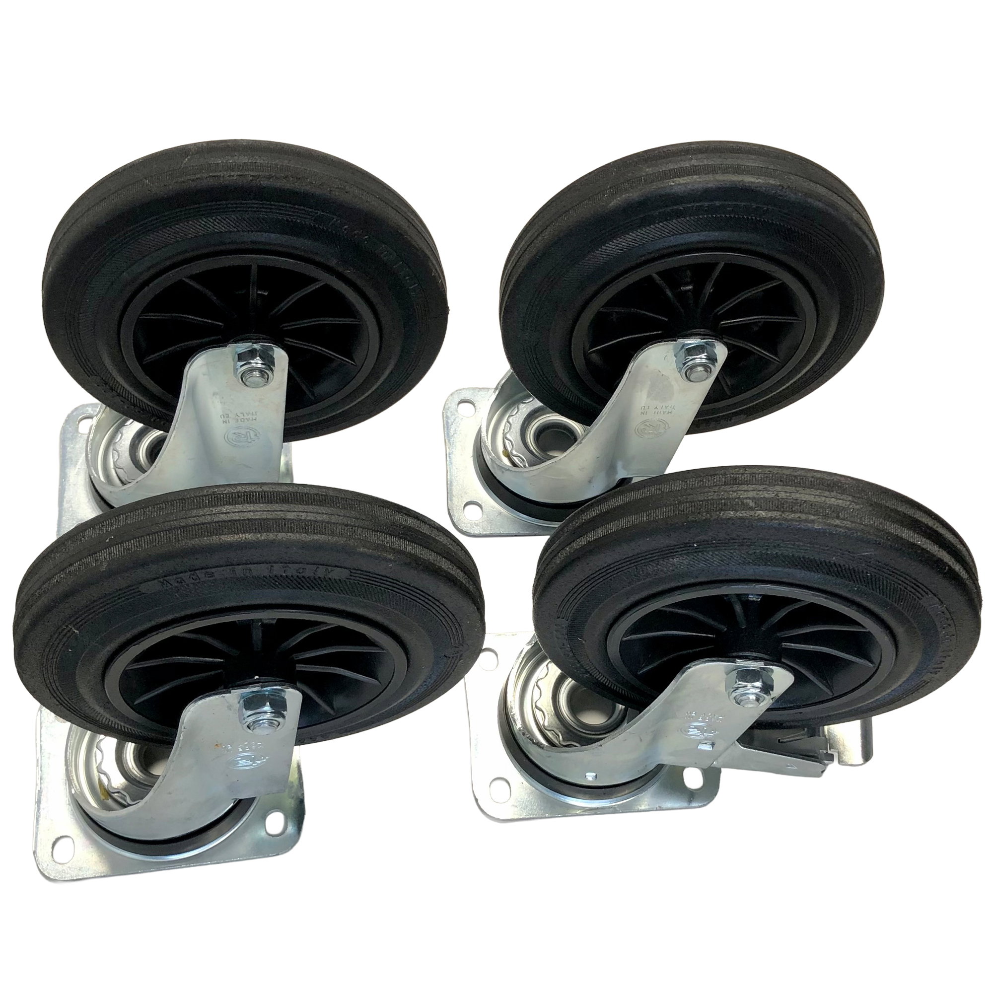 Lenkrollen komplett | 200 mm | mit Bremse | Vercon