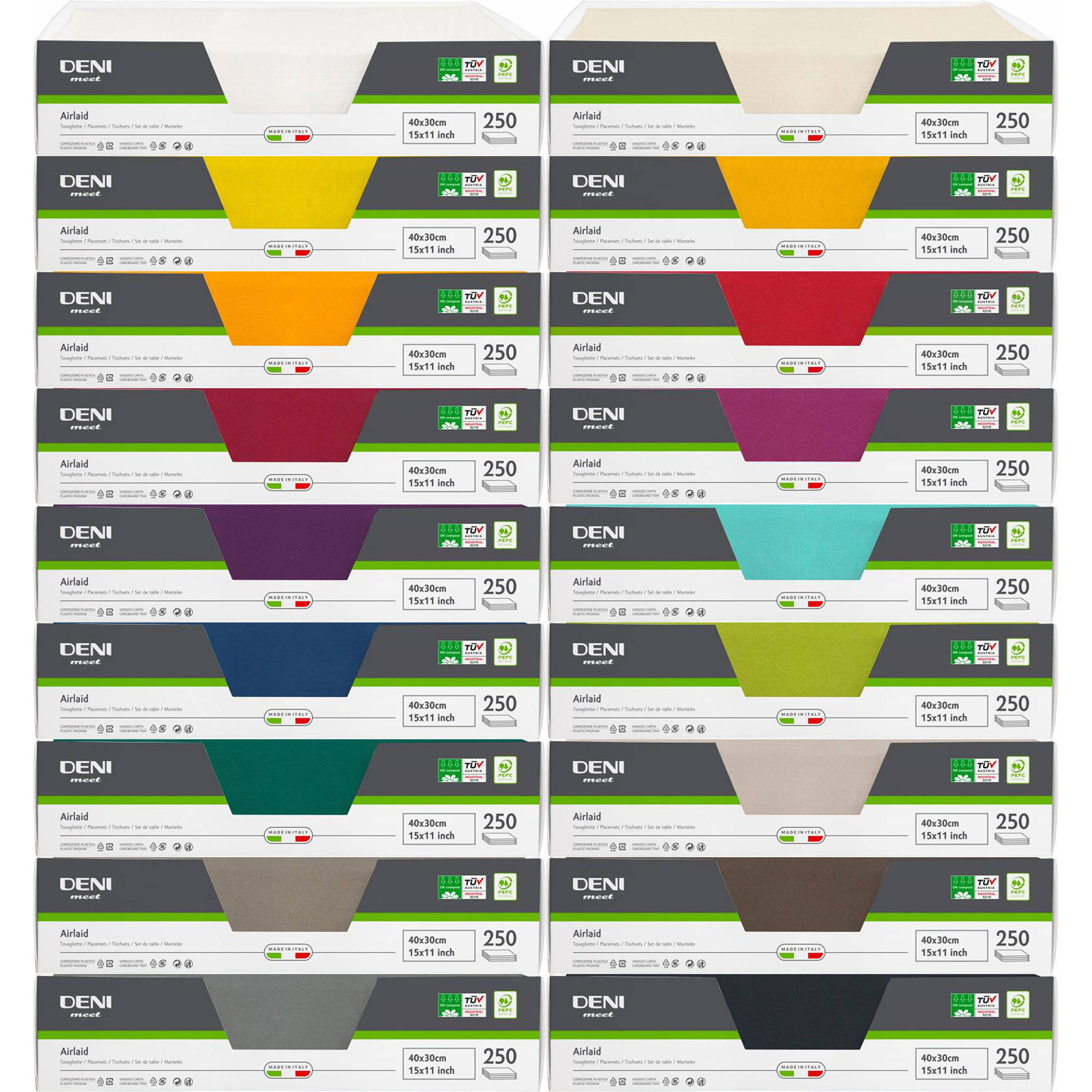 Tischsets Airlaid | 30 x 40 cm | PEFC | DENI meet