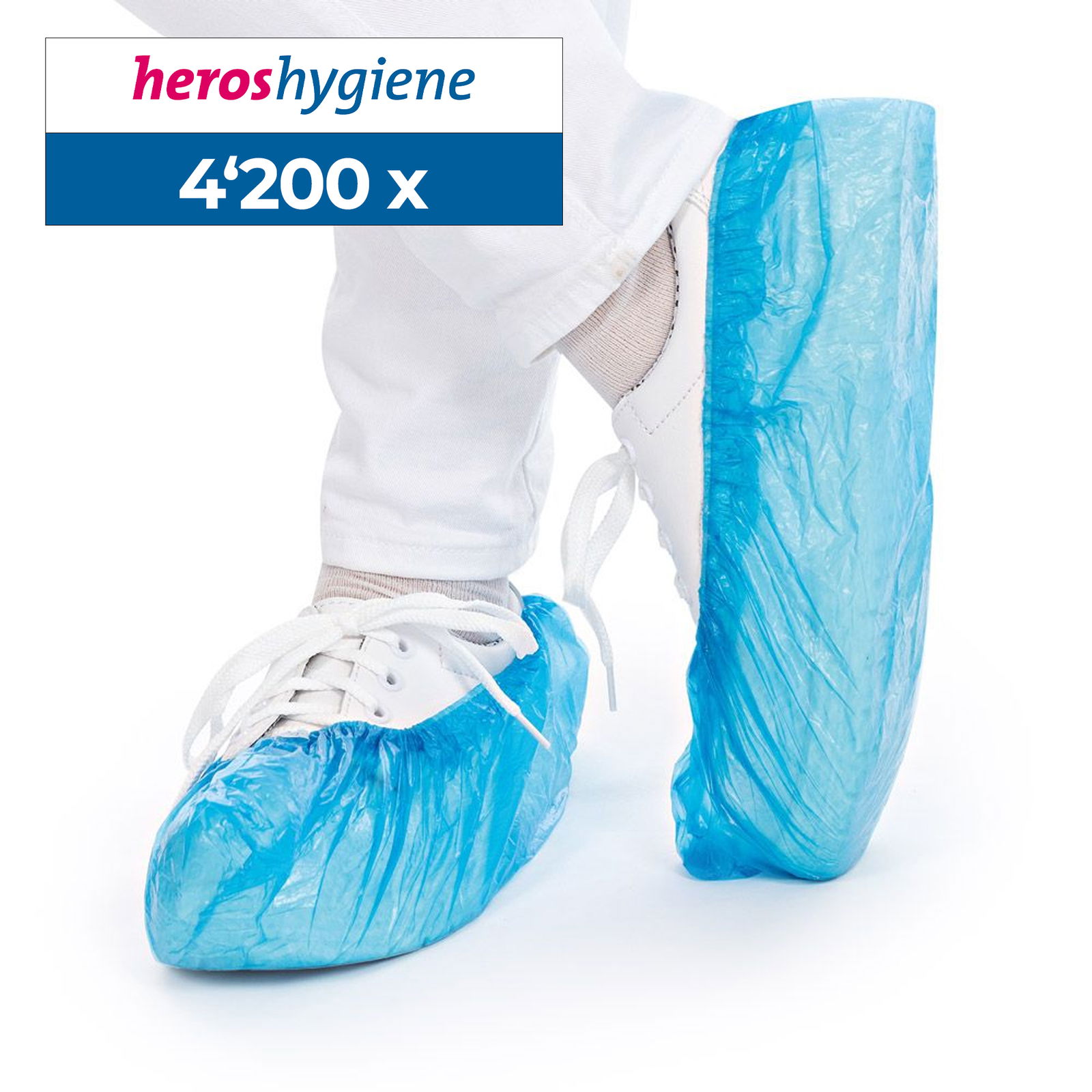 Surchaussures bleues en PE pour Hygostep