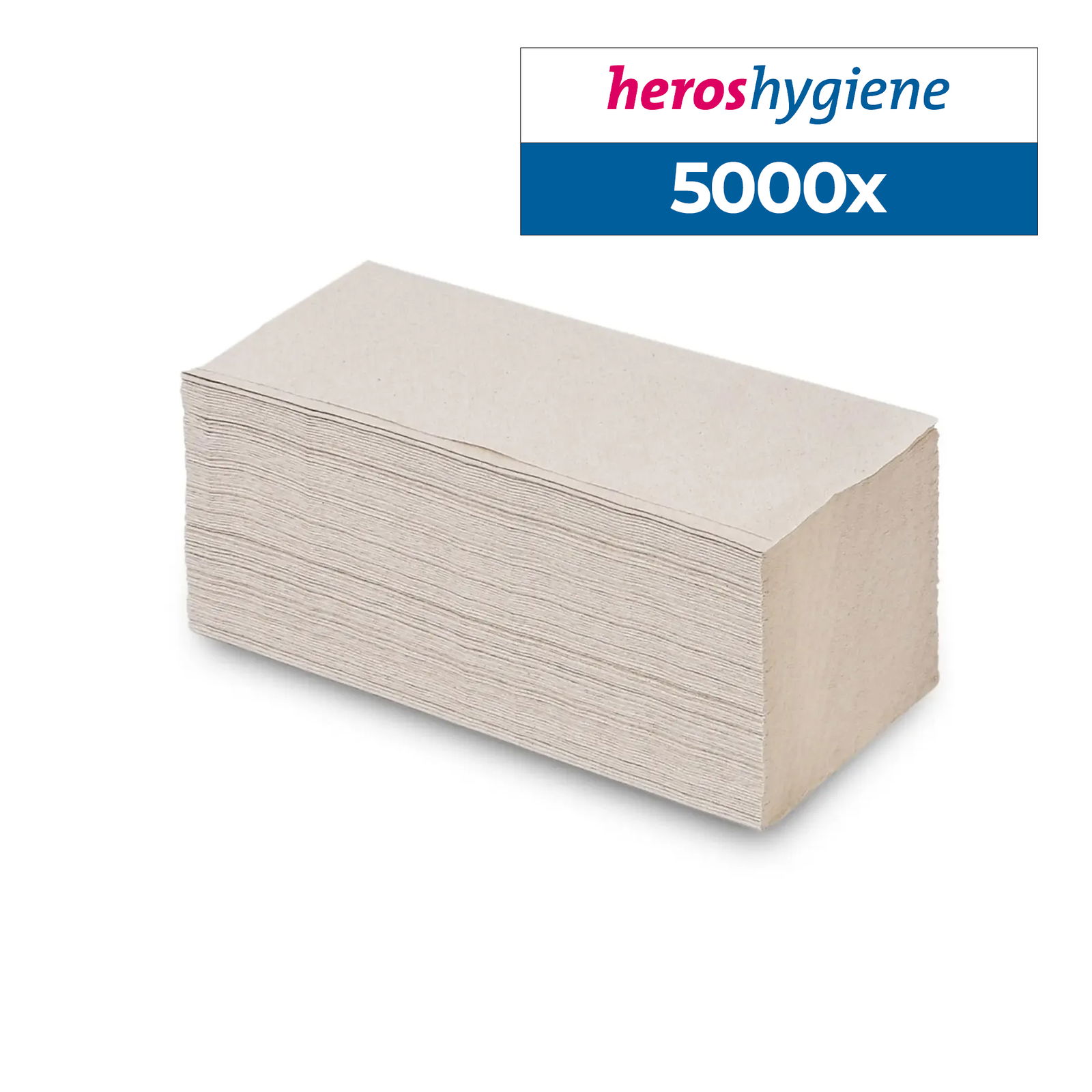 SemyTop ST-77048 Papierhandtuch recycling natur 1-lagig V-Falz 5000 Blatt