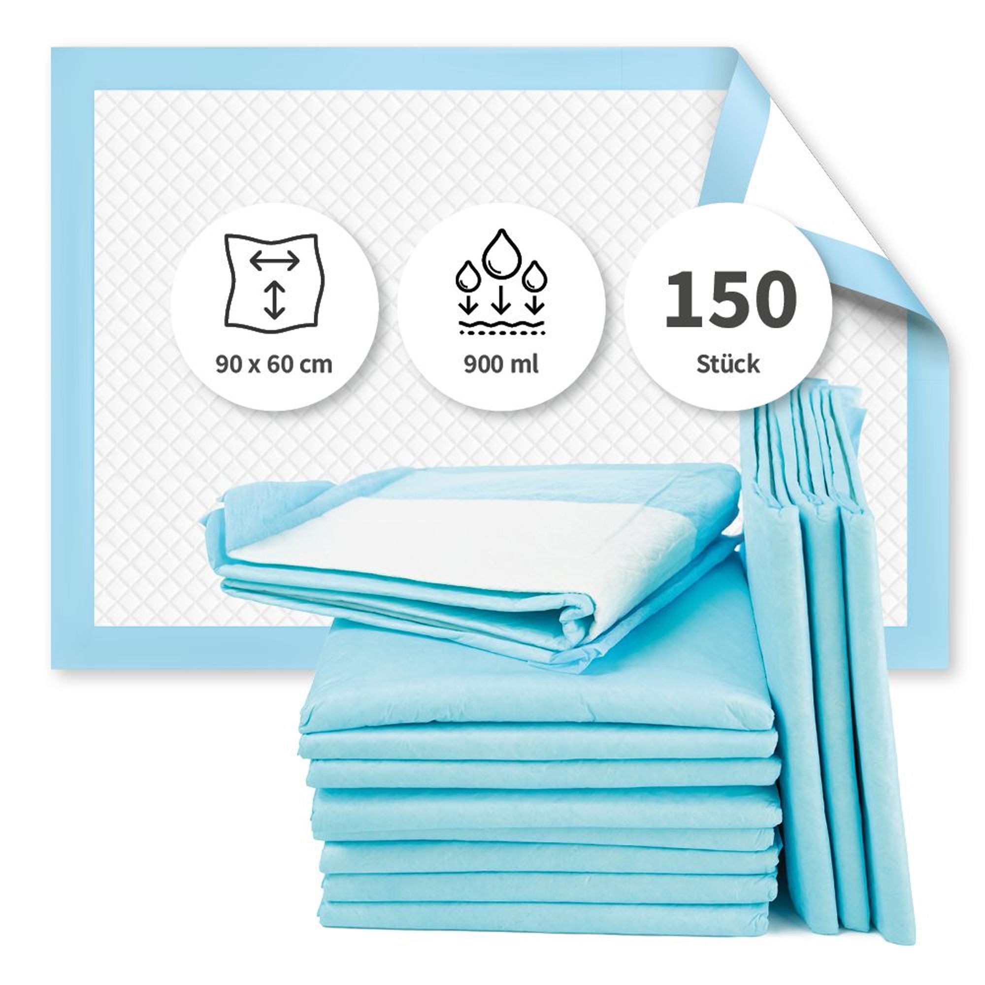 Alèses d'incontinence | 60 x 60 cm | jetables | 1 épaisseur