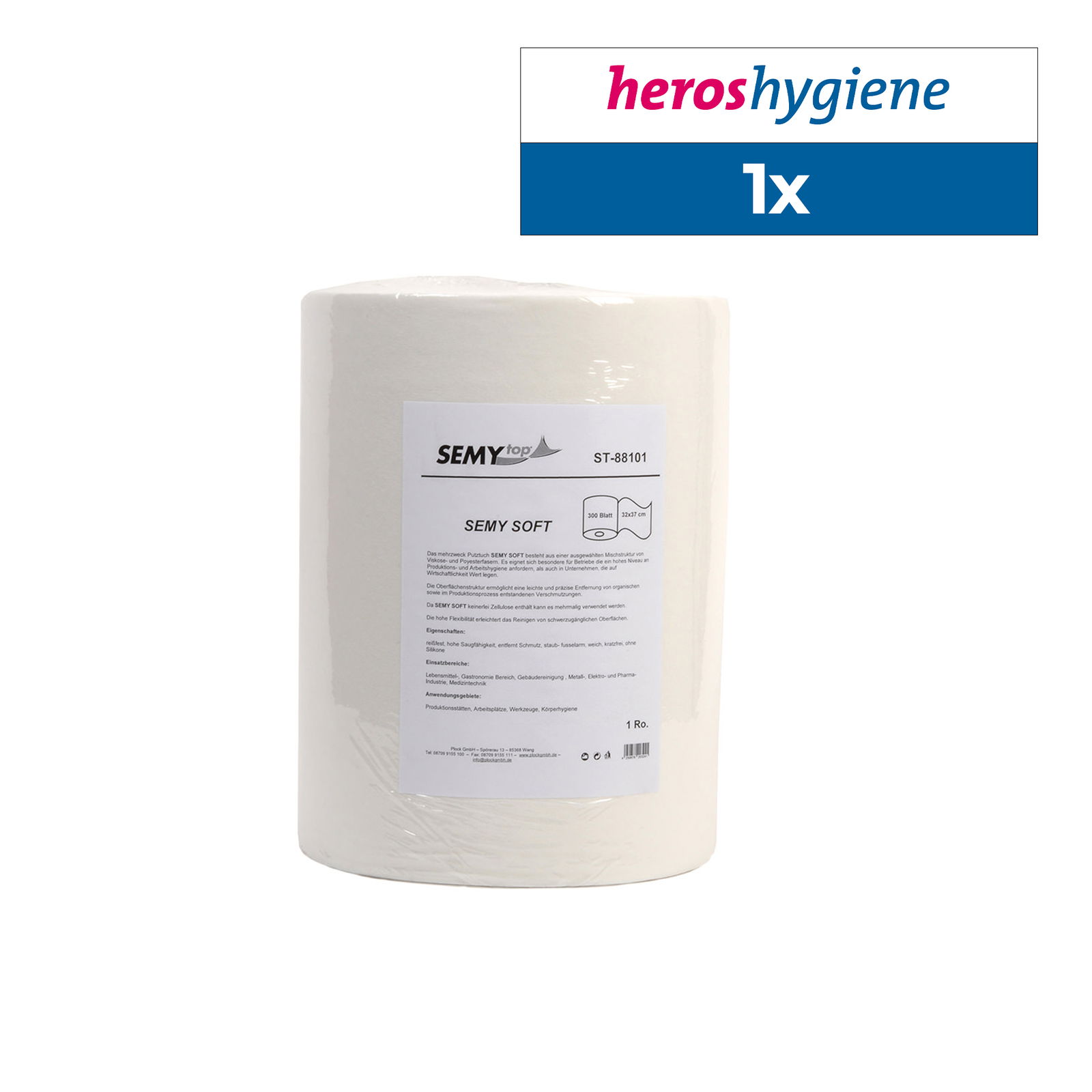 SemyTop ST-88101 Reinigungsrolle 32cm weiss Rolle