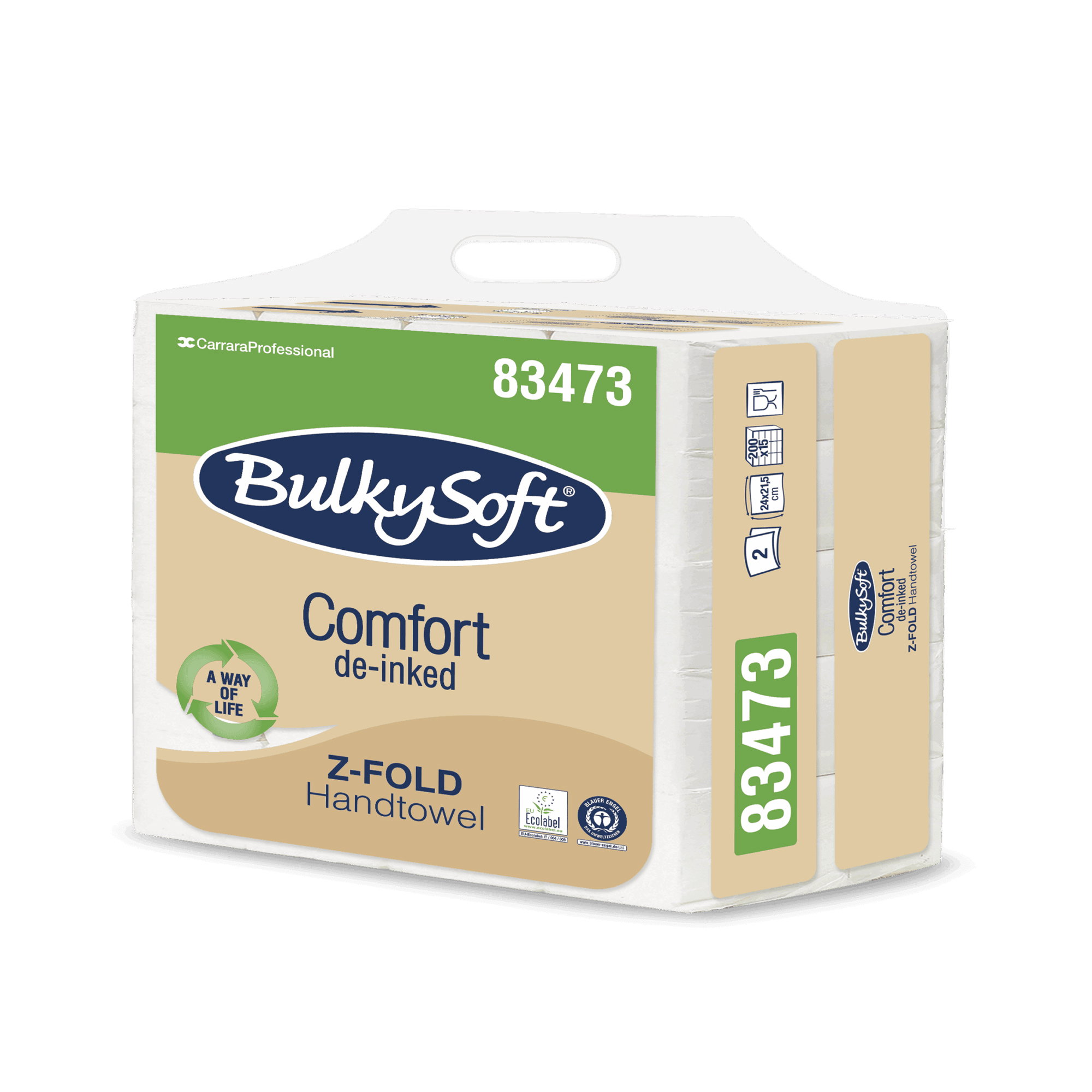 Papierhandtücher Z-Falz | 2-lagig | Recycling | BulkySoft 83473 Comfort