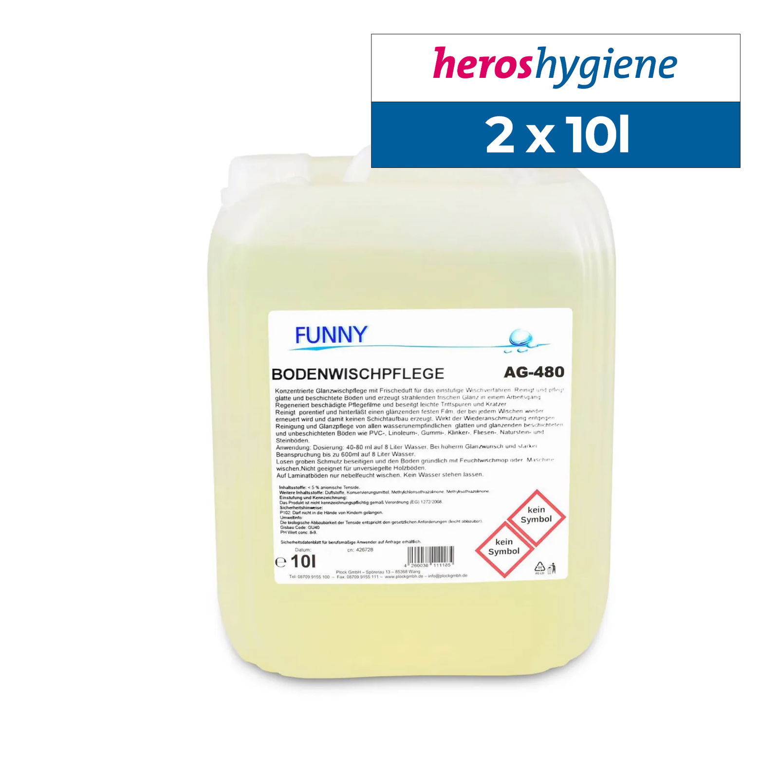 Funny AG-480 Bodenwischpflege Kanister 2 x 10 Liter