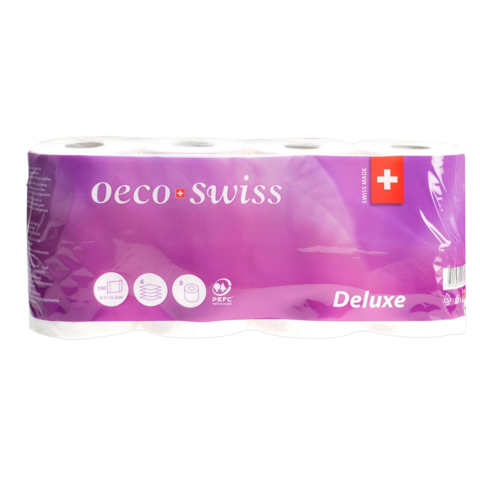 Palette Oeco Swiss papier toilette Deluxe 4 plis 150 feuilles