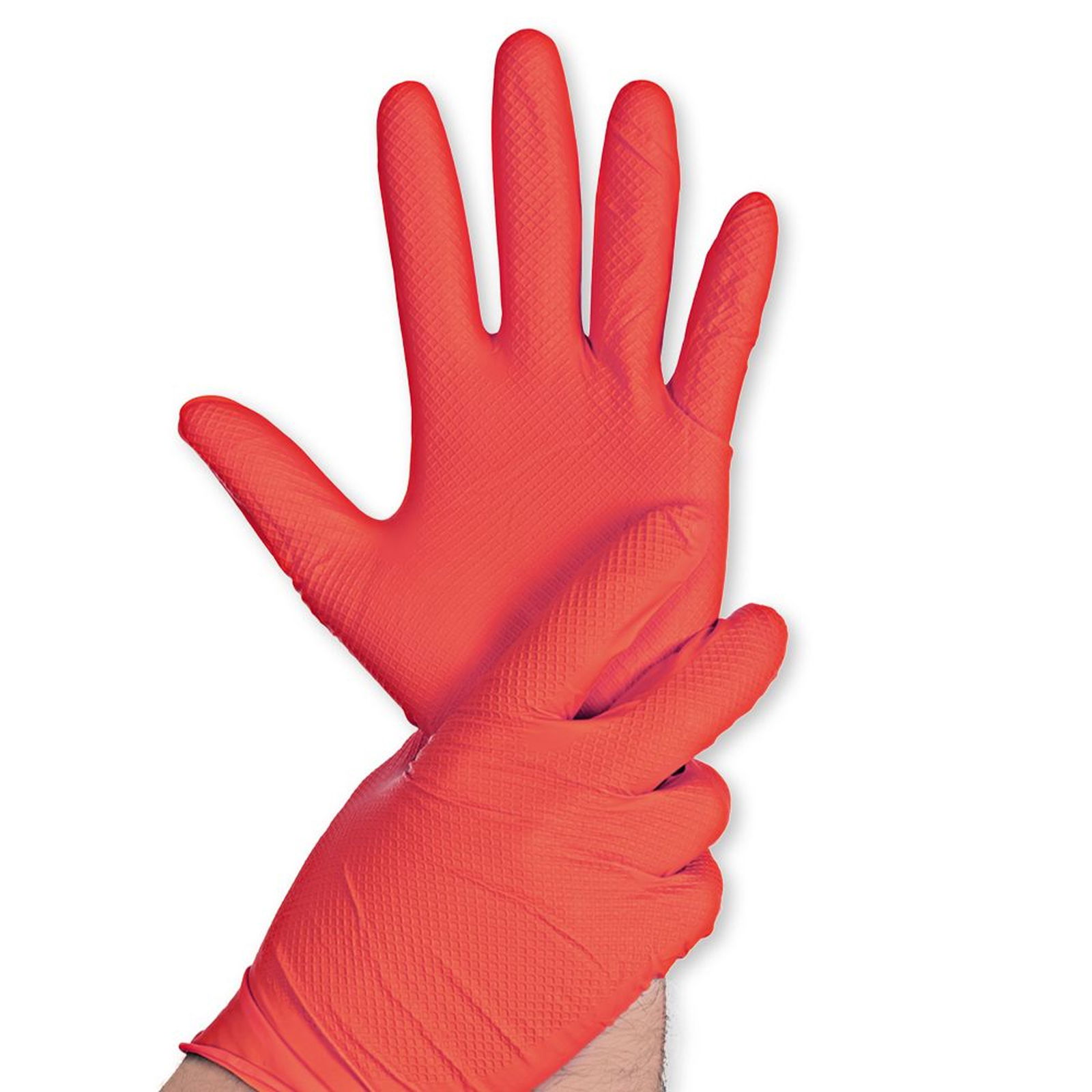 Nitrile gloves red Power Grip powder-free