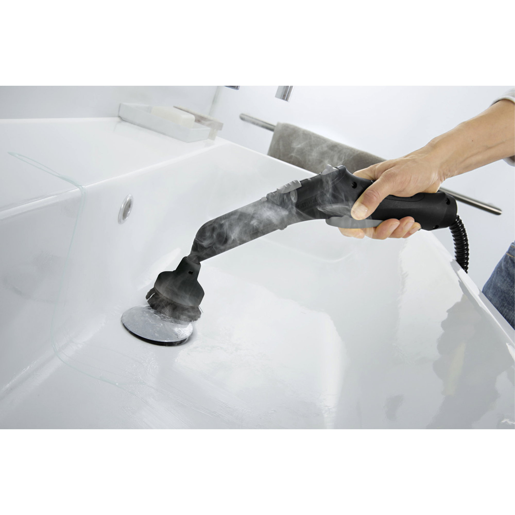 Dampfreiniger, Handgerät, Badewanne, Glasfugenschutz, Schlauchanschluss