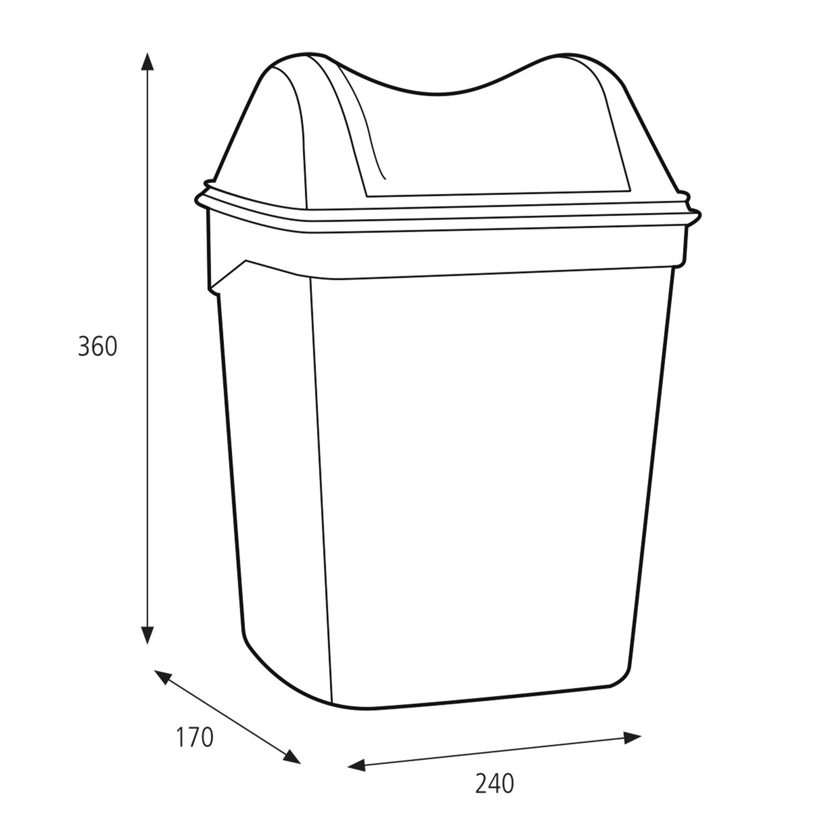 Hygiene waste bin 8 liters KATRIN 92223