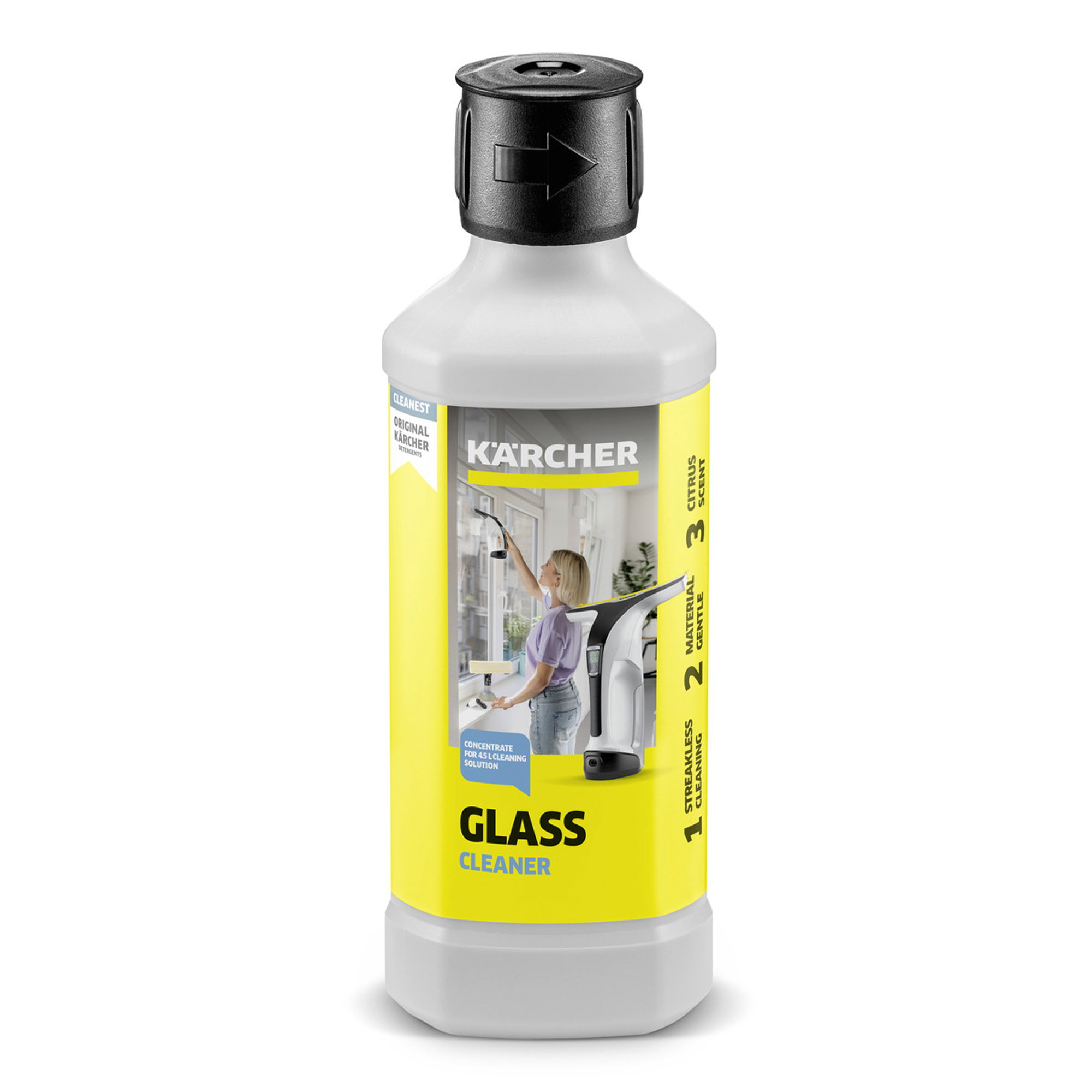 Glasreiniger, Kärcher, Gelb, Flasche, Reinigungsmittel