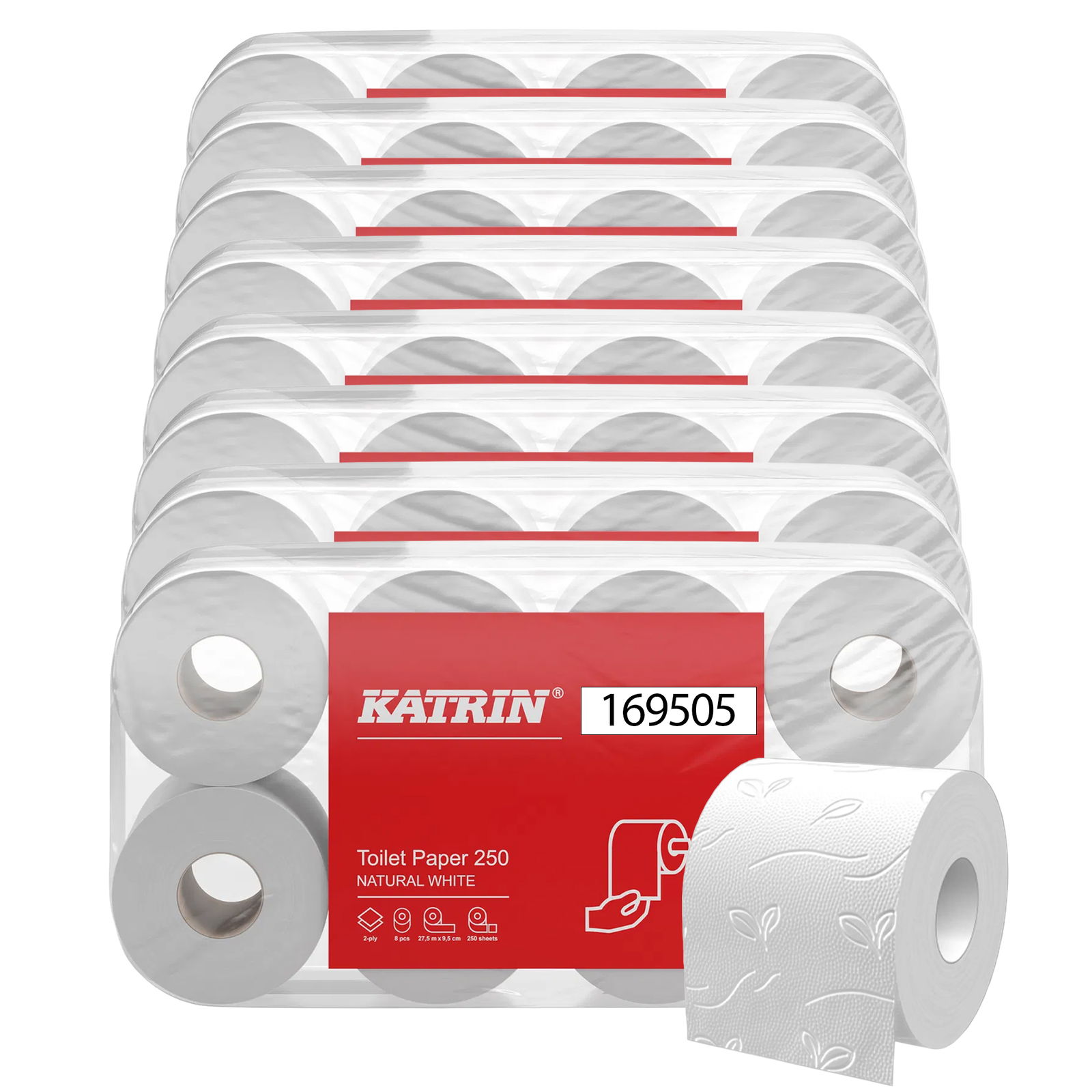 KATRIN 169505 Carta igienica 250 strappi 2 veli