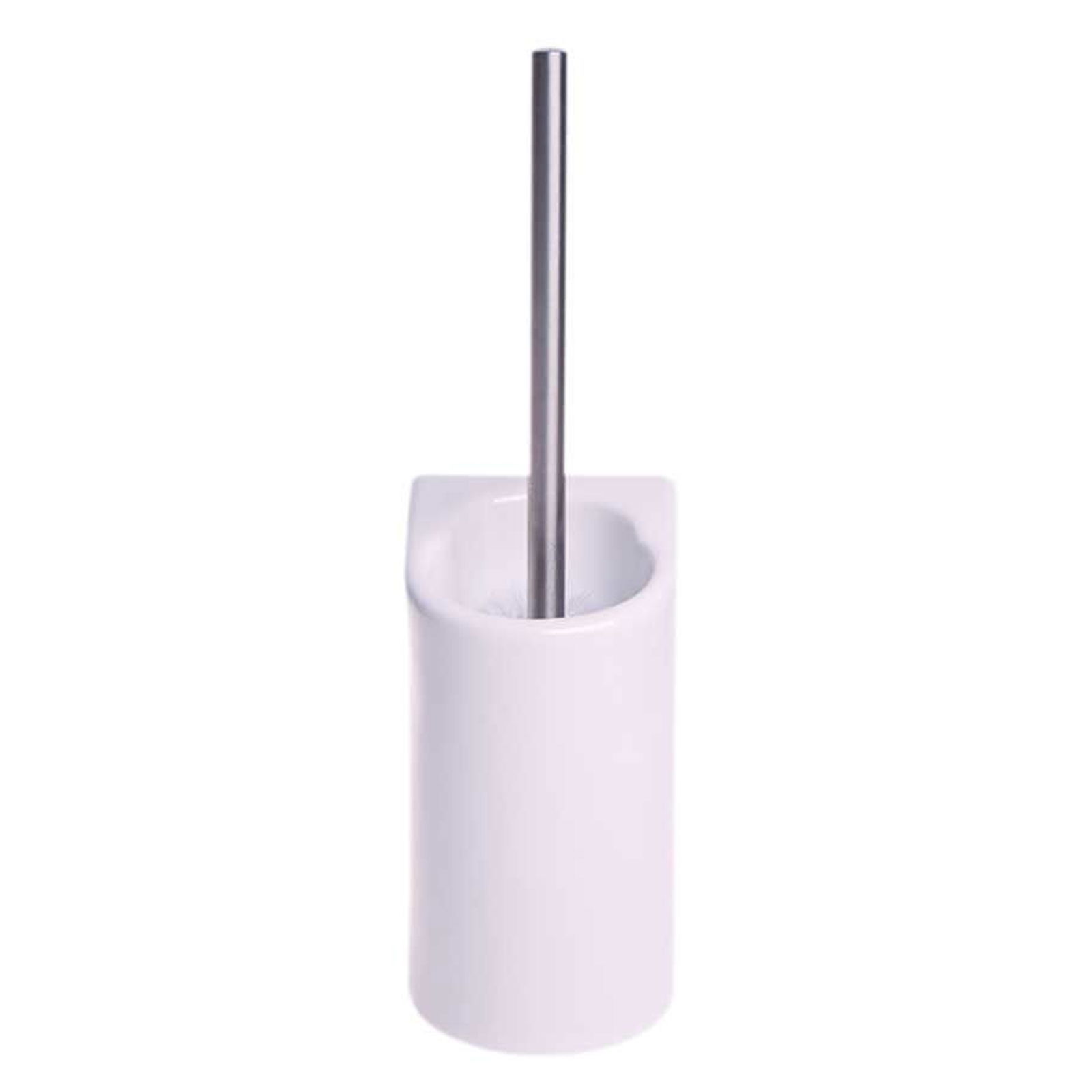 Portaspazzola WC in ceramica bianca