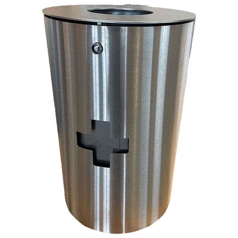 40-litre stainless steel wall-mounted waste bin, BASEL model