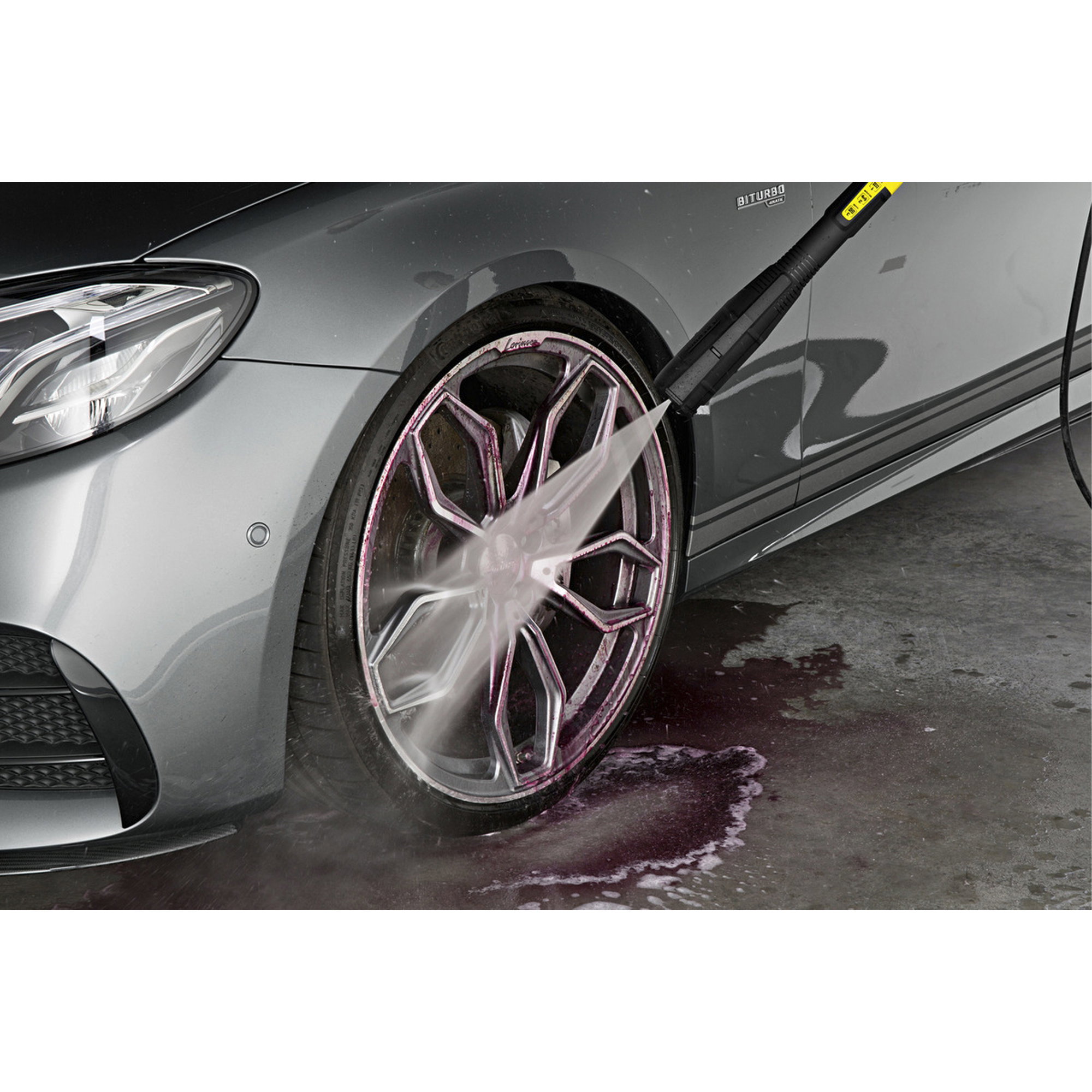auto car, carbon wheel, pink rim, autowäsche, druckreiniger