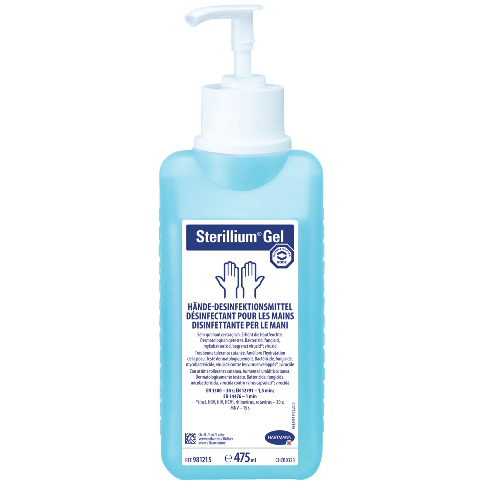 Sterillium Gel Händedesinfektionsmittel 475 ml mit Pumpe