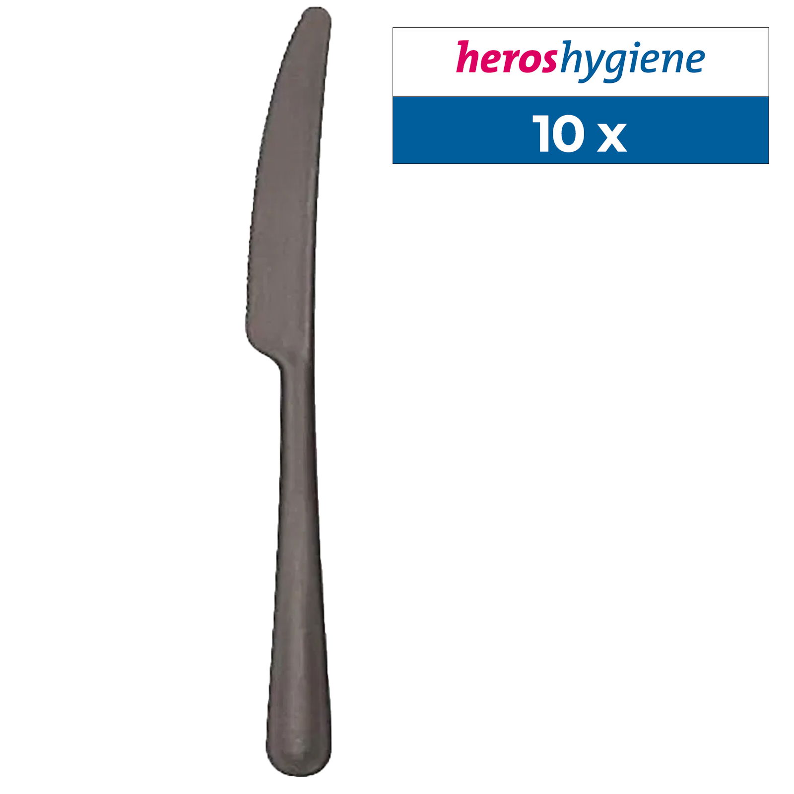 Coltello riutilizzabile nero in plastica 19 cm