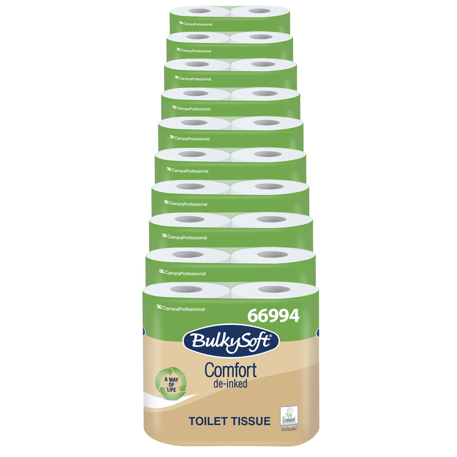 BulkySoft Comfort 66994 papier toilette désencré petit rouleau 500 feuilles 2 plis