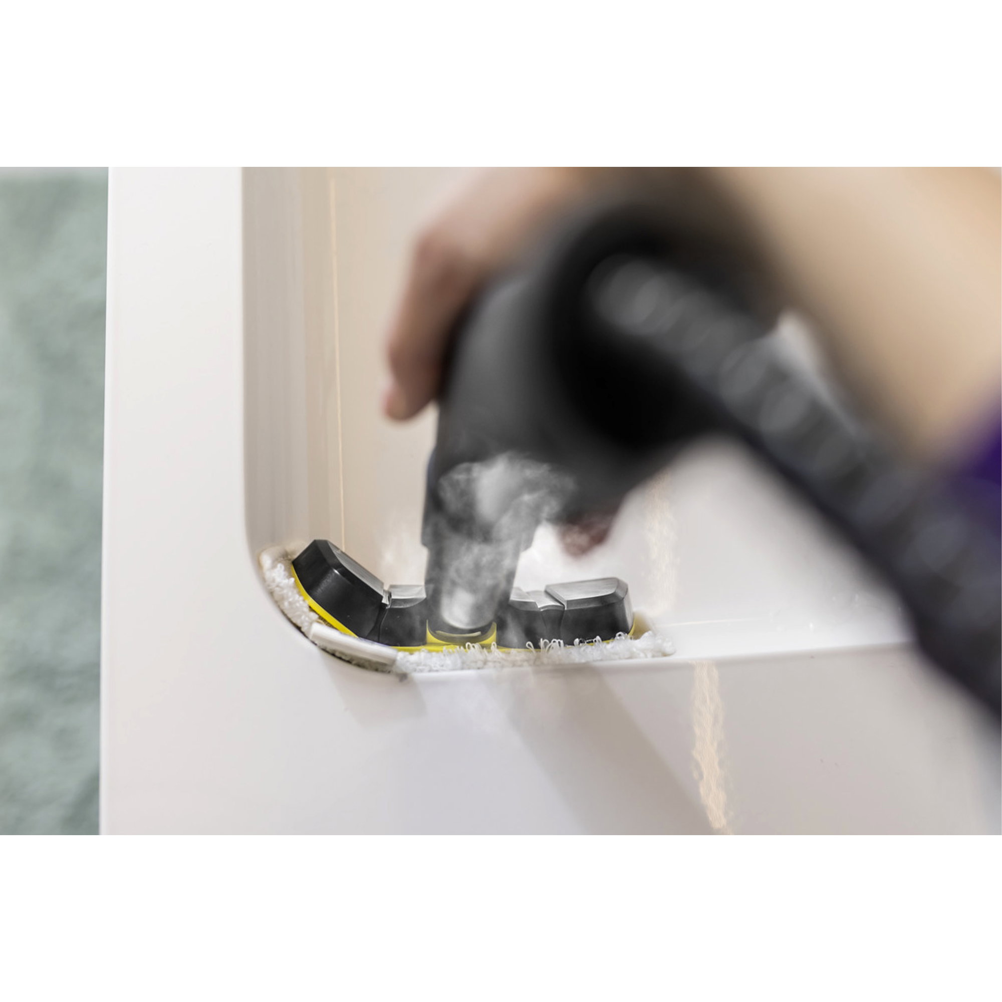 handheld vacuum, Staubsauger, schwarz, gelb, Klemmring