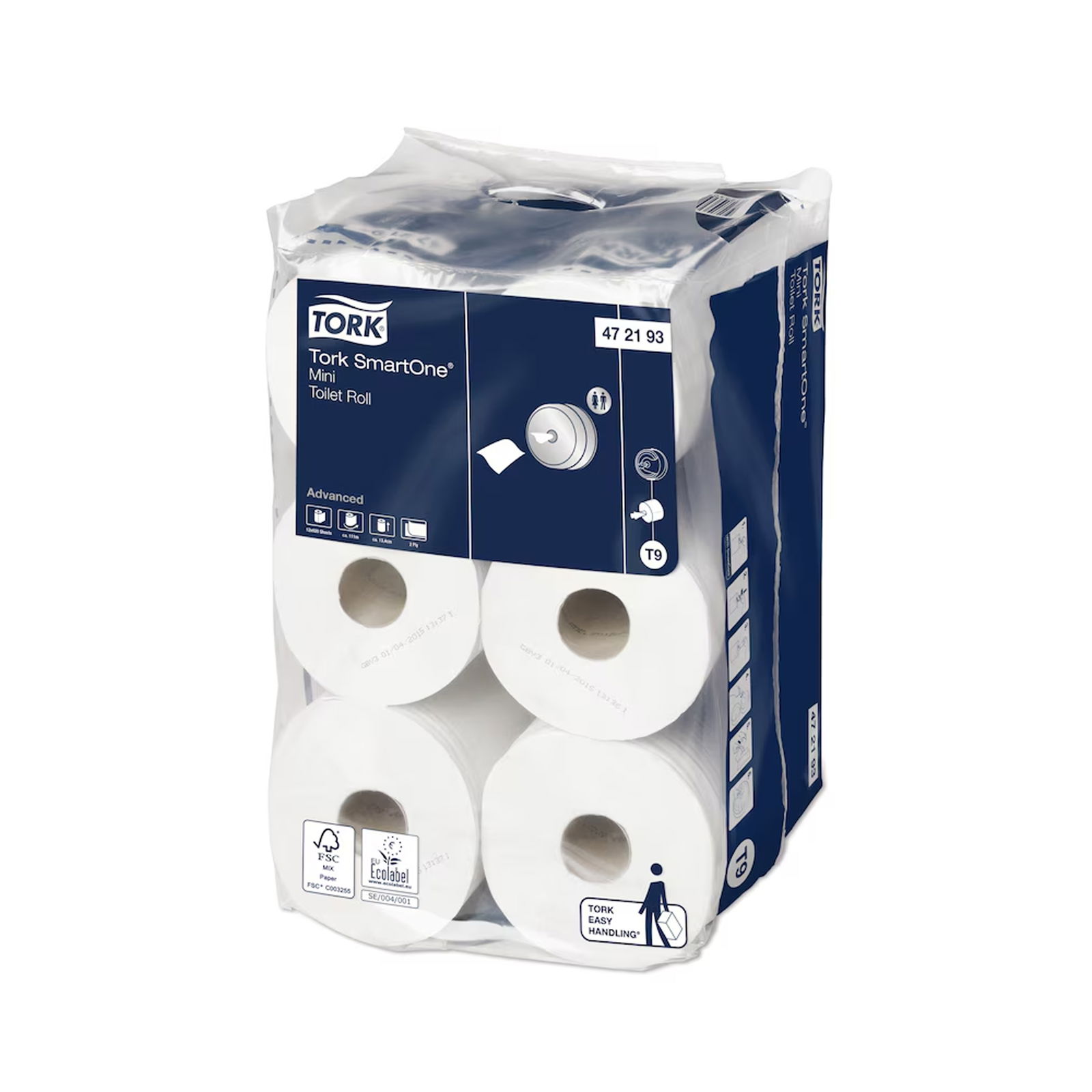 Tork 472193 Toilettenpapier SmartOne Mini 2-lagig 12 Rollen Rolle