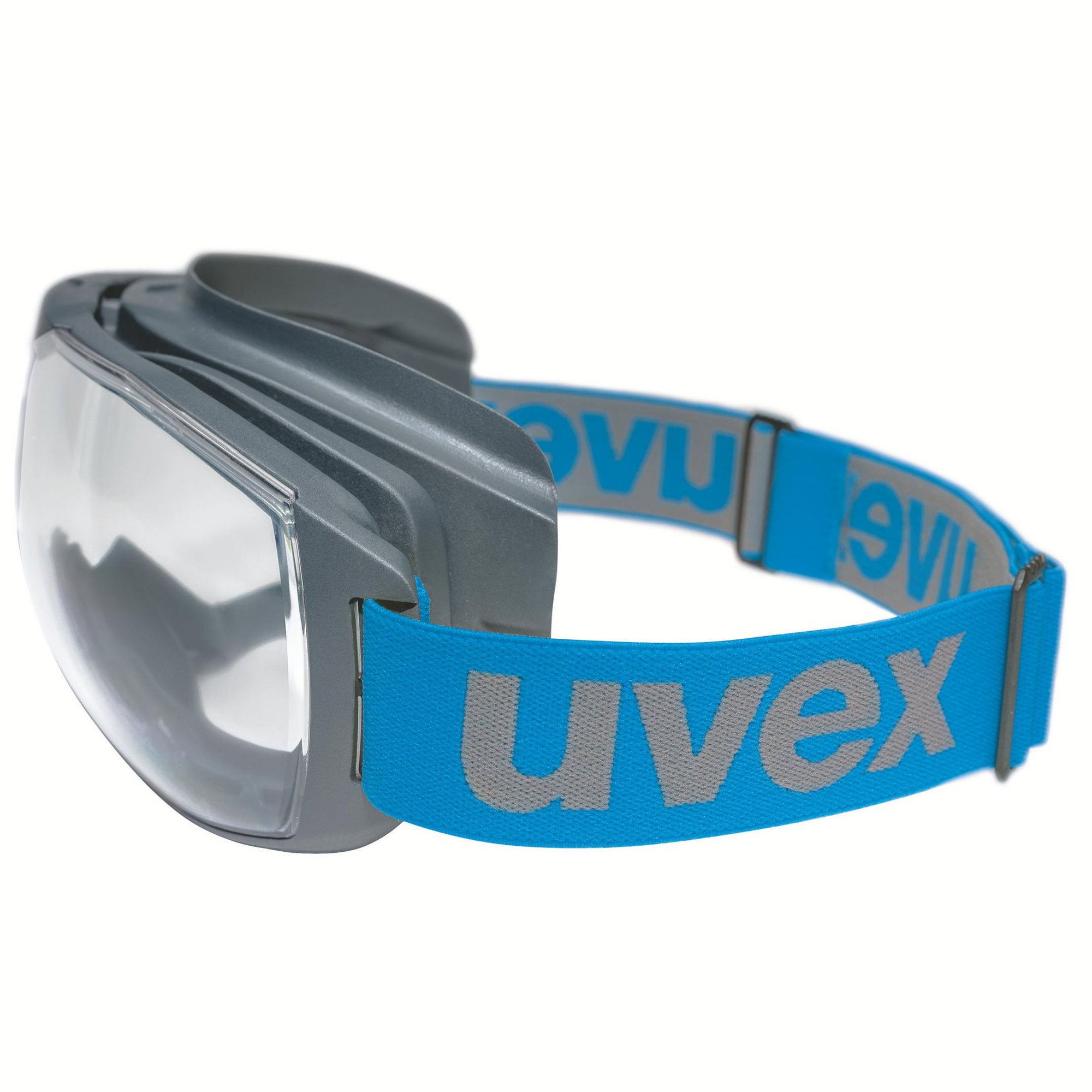 Goggles, Sicherheitsbrille, Klare Gläser, Blaues Band, Verstellbares Band