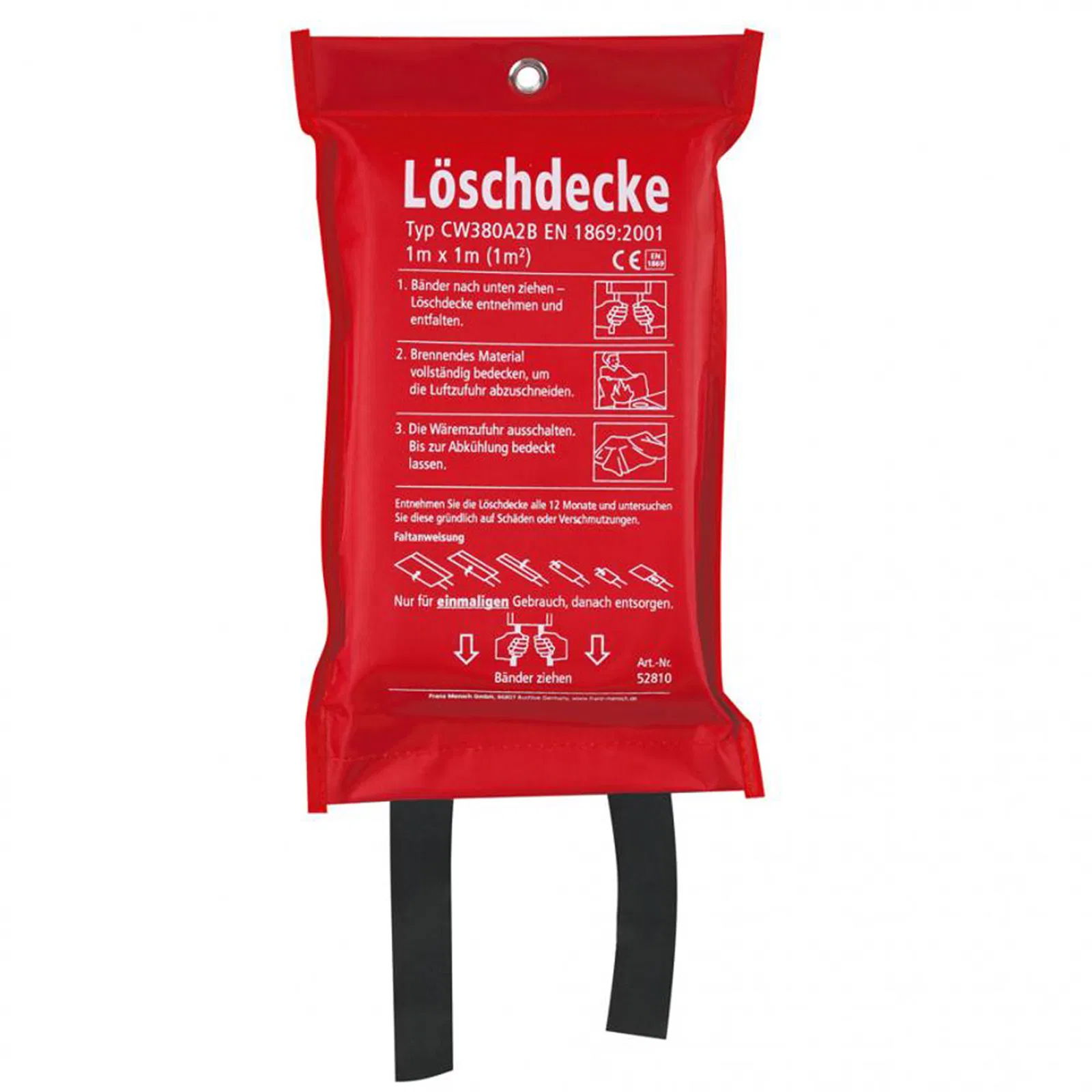 Löschdecke 100x100 cm EN1869 hygostar