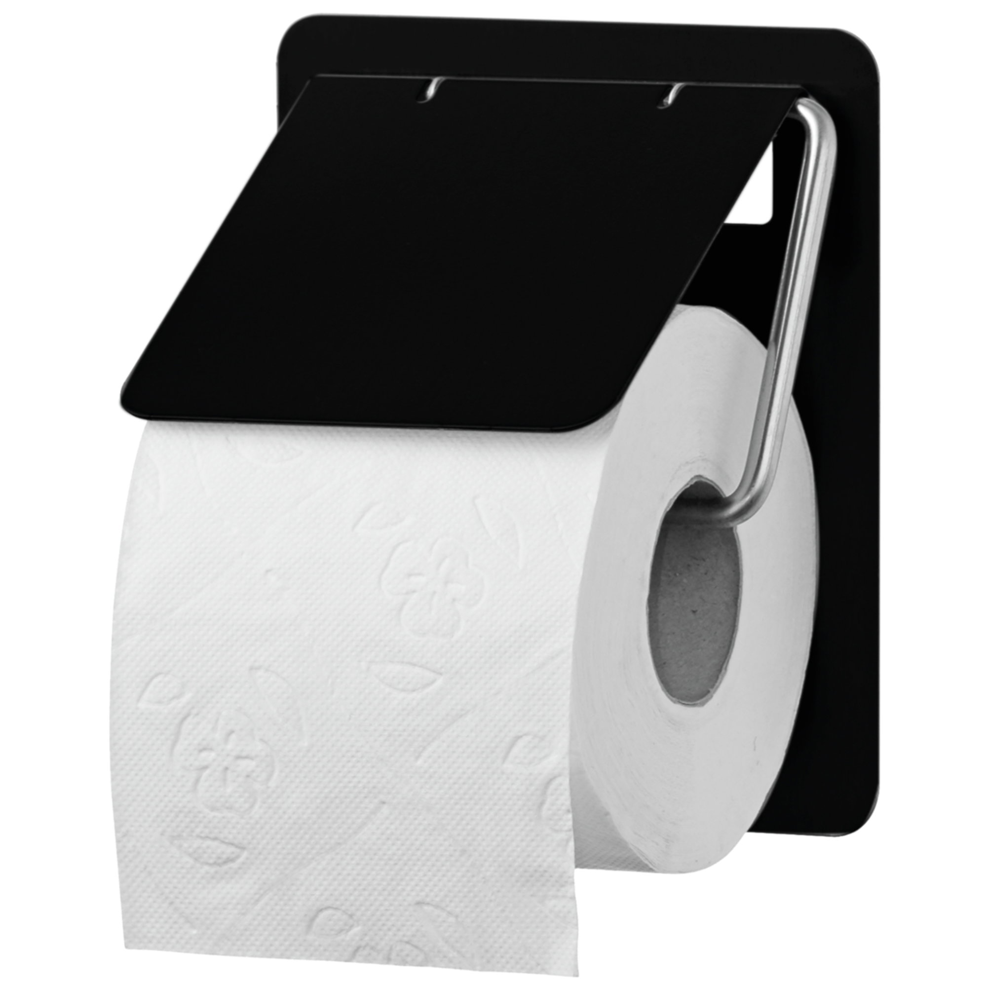 Toilettenpapier, Papierspender, Wandhalter, Schwarz, Rolle