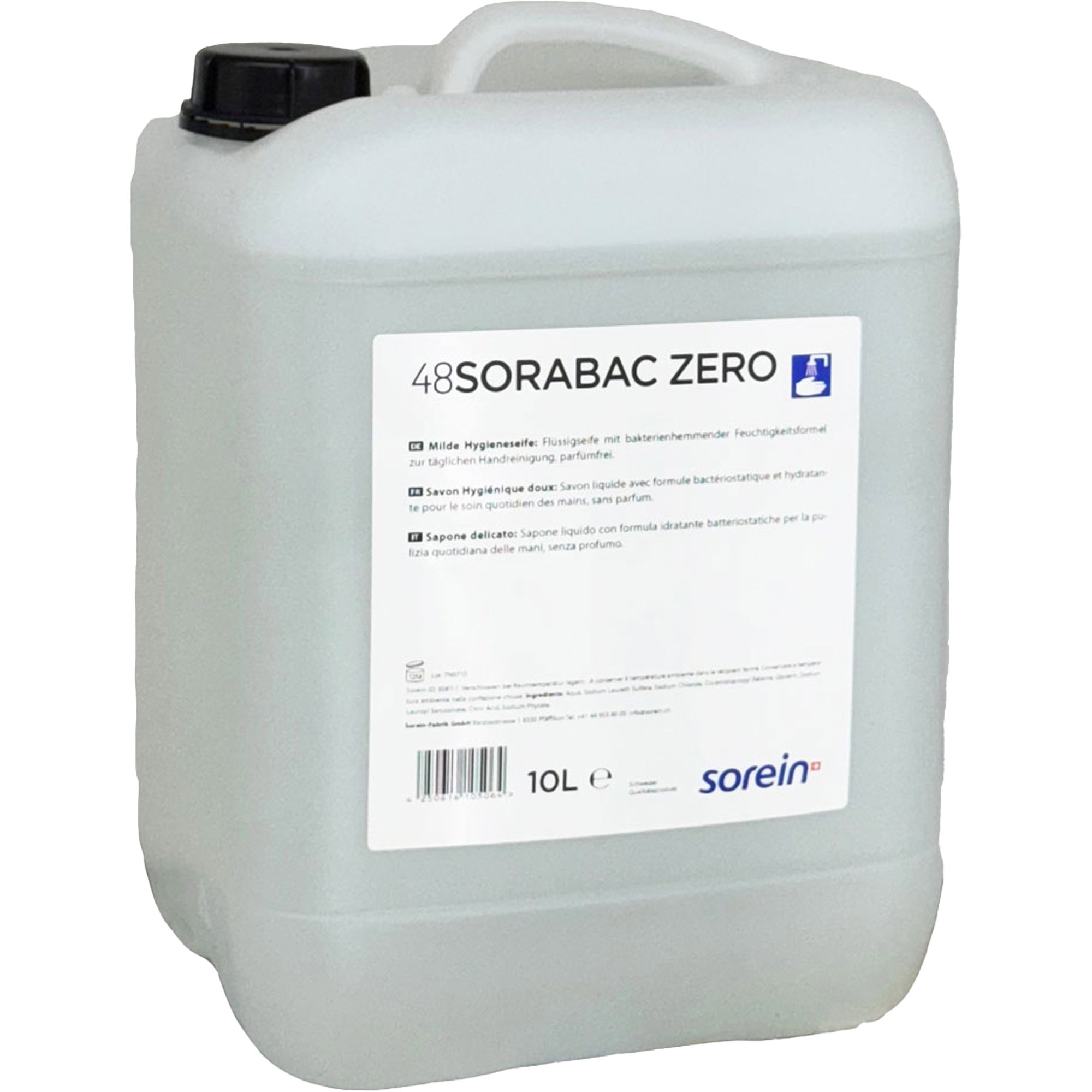 Flüssigseife | 10 Liter | bakteriostatisch | sorein Sorabac Zero