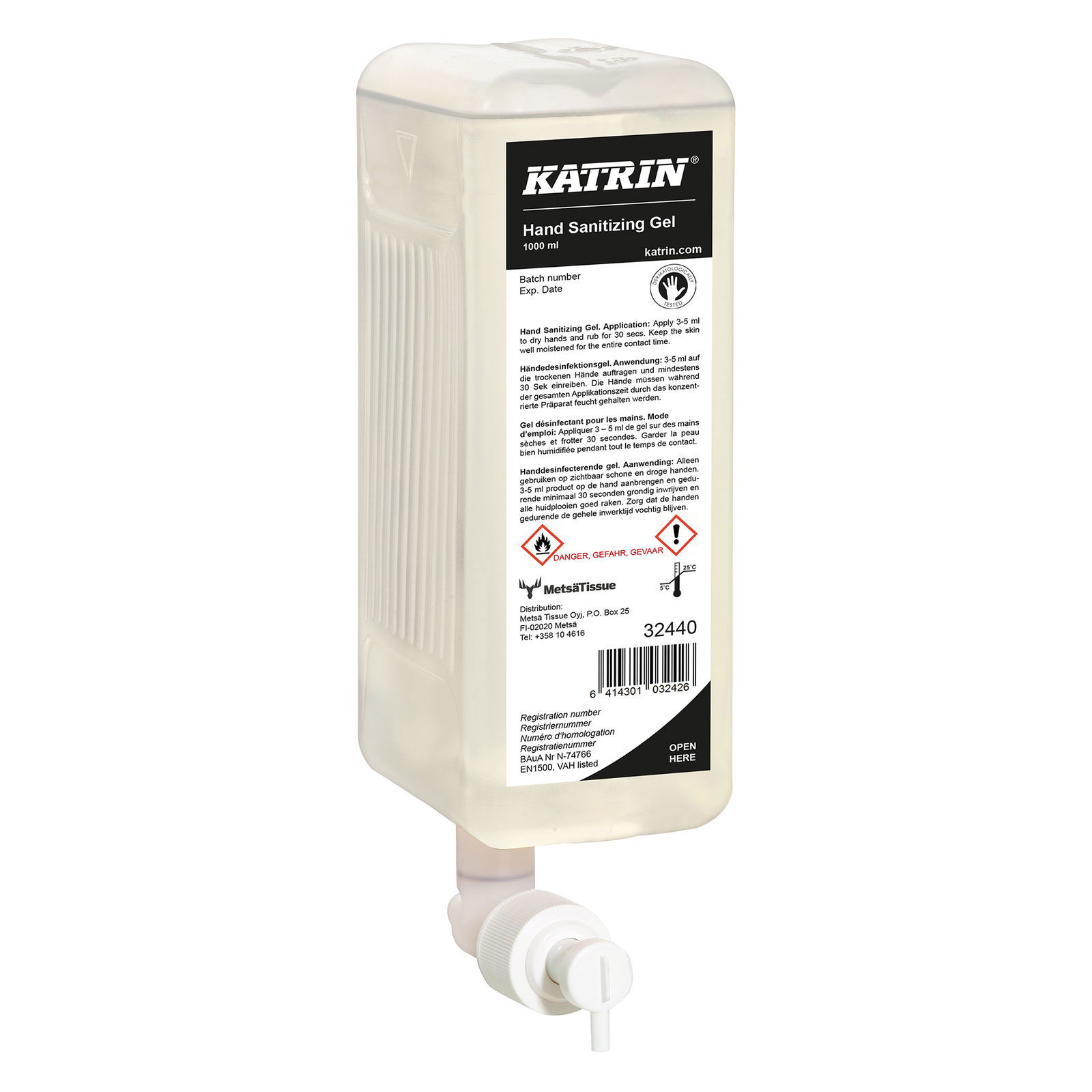 Gel igienizzante mani 1000 ml KATRIN 32440