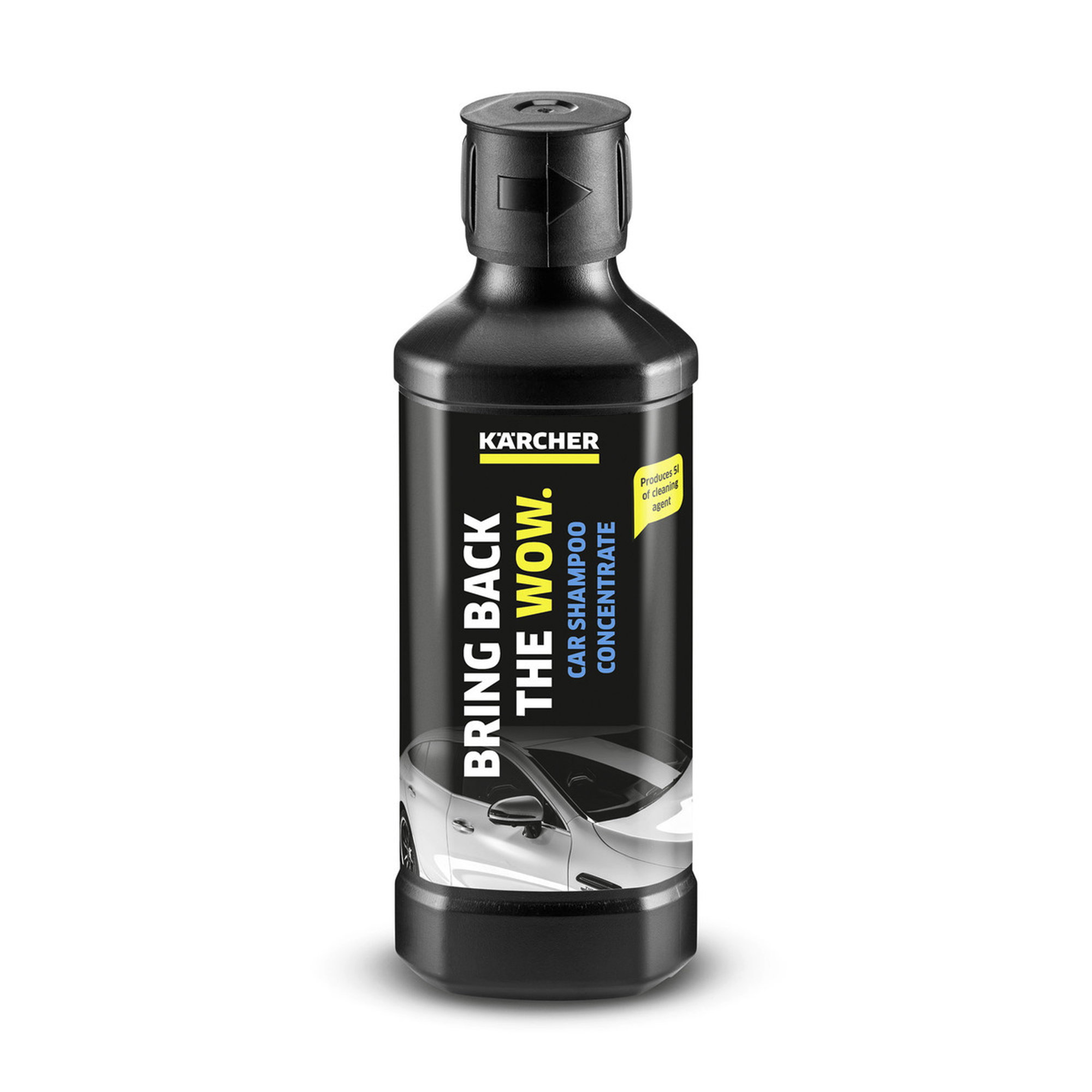 Autoshampoo, Konzentrate, schwarze Flasche, Autopflege, Kärcher Branding