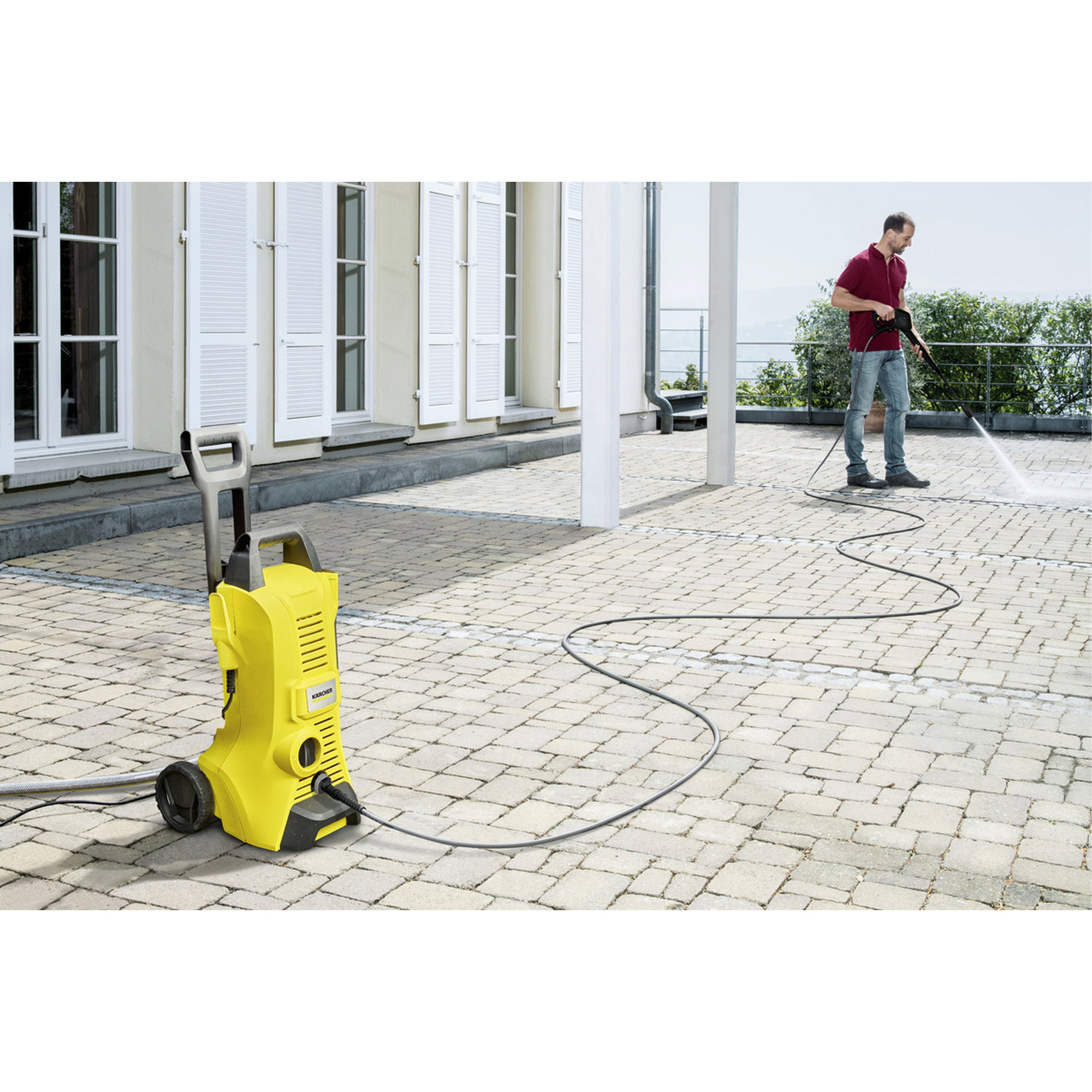 Kärcher, Hochdruckreiniger, Gelb, Outdoor, Reinigung, Kabel, Gehäuse, Schlauch