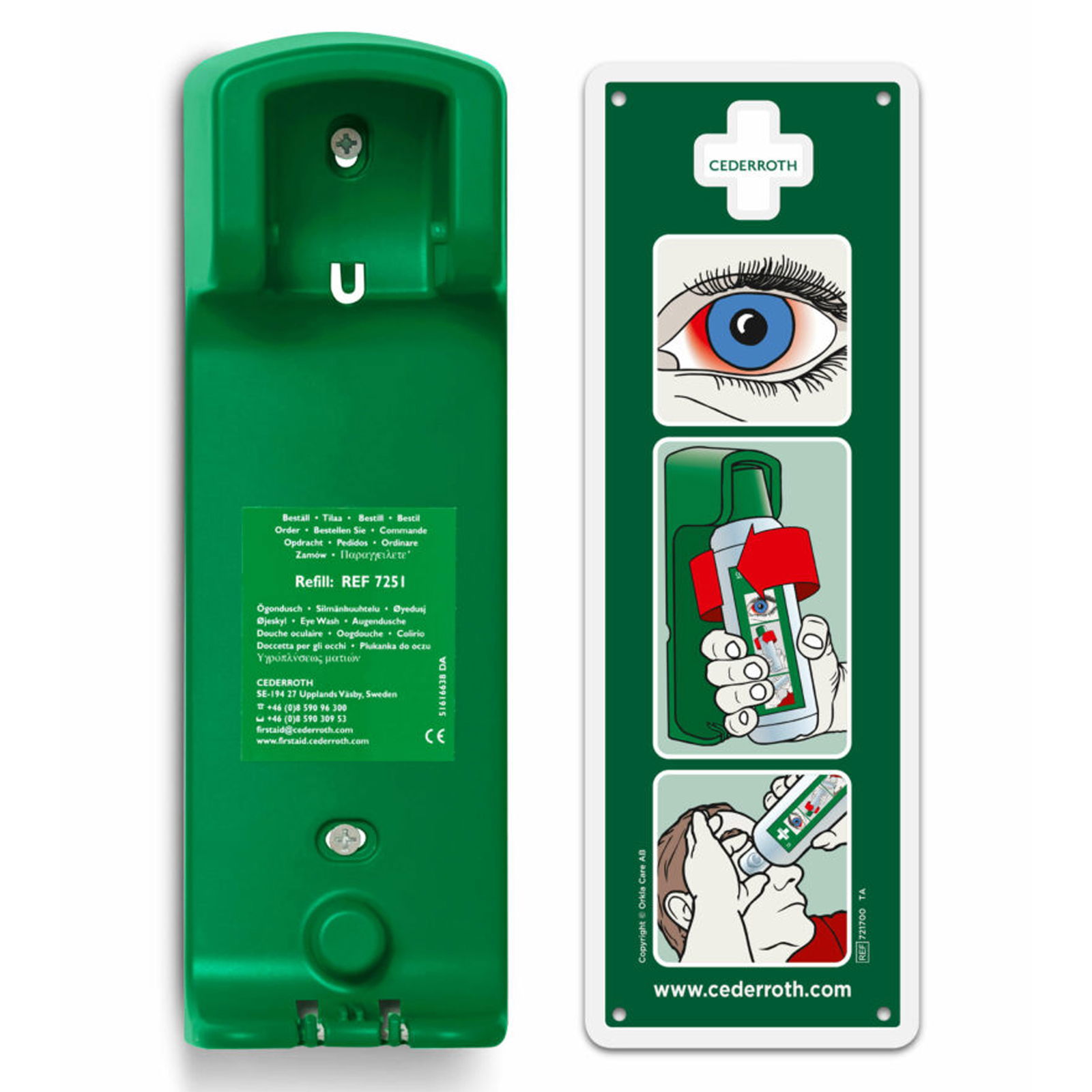 Wall bracket for Cederroth 500 ml eye wash